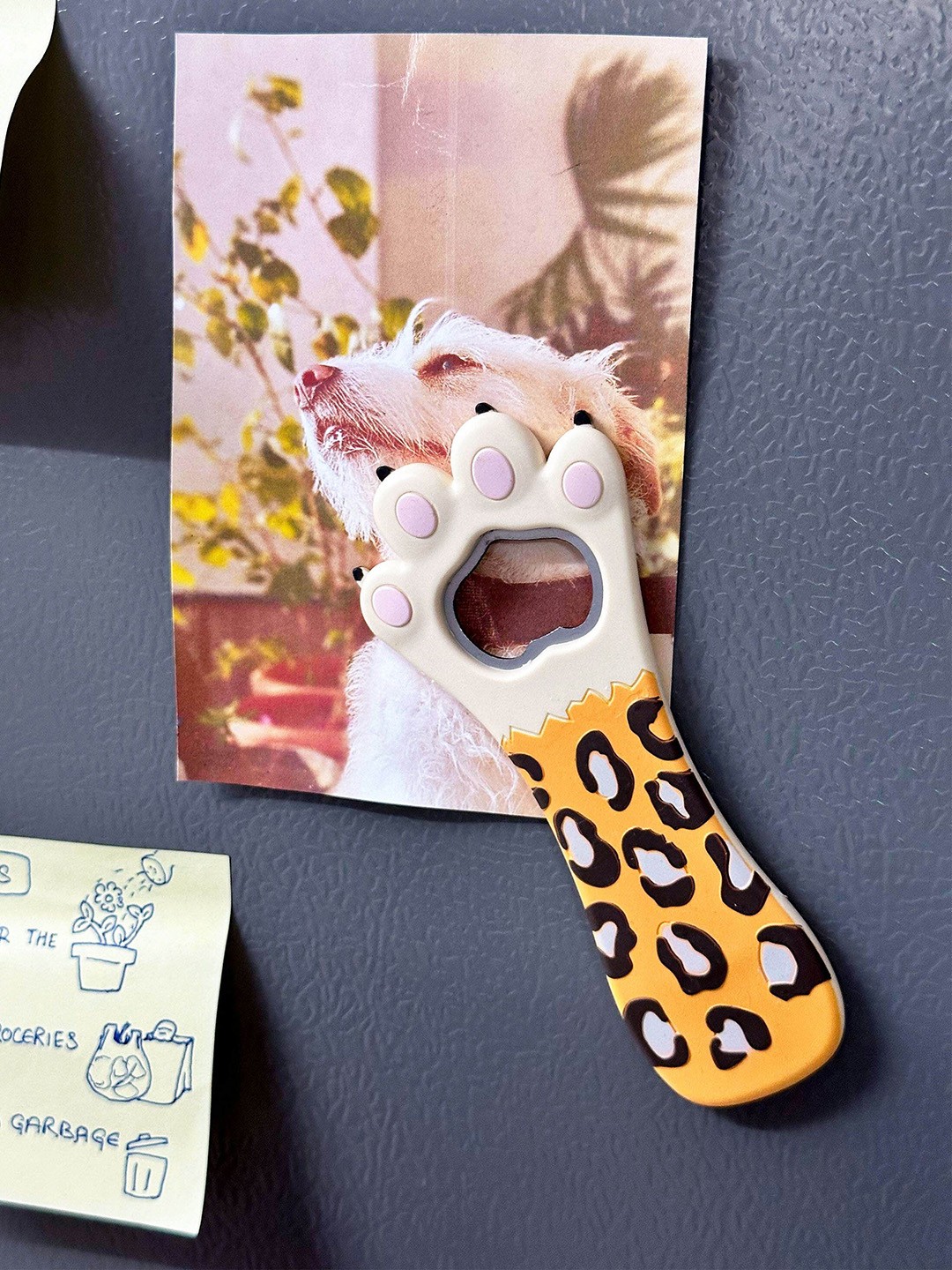 

COMICSENSE Orange & White Printed Cat Paw Shape Bottle Opener