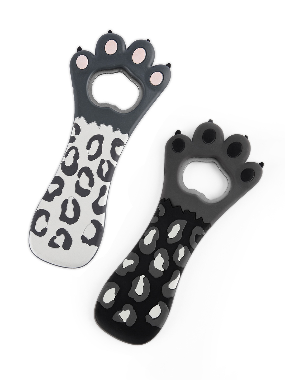 

COMICSENSE Grey & Black 2 Pieces Cat Paw Shape Bottle Openers