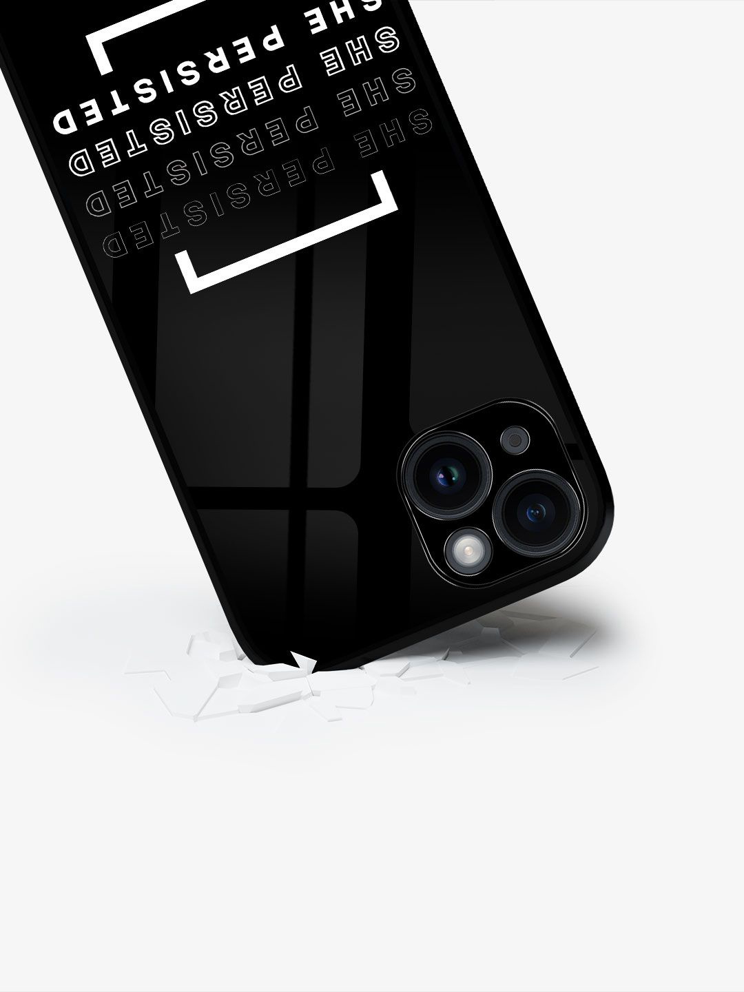 

macmerise Typography Printed iPhone 15 Back Case Mobile Accessories, Black