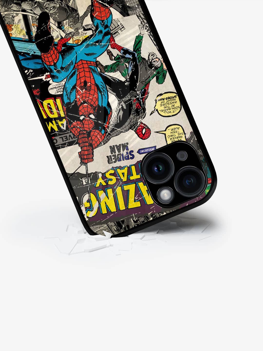 

macmerise Superhero Printed iPhone 15 Plus Back Case Mobile Accessories, Black