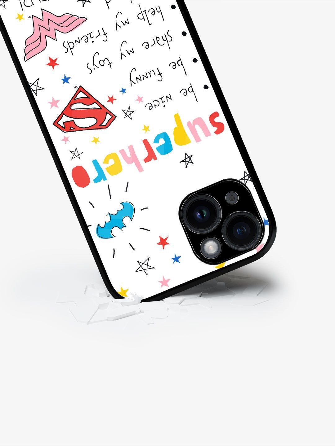 

macmerise Typography Printed iPhone 15 Plus Back Case Mobile Accessories, White