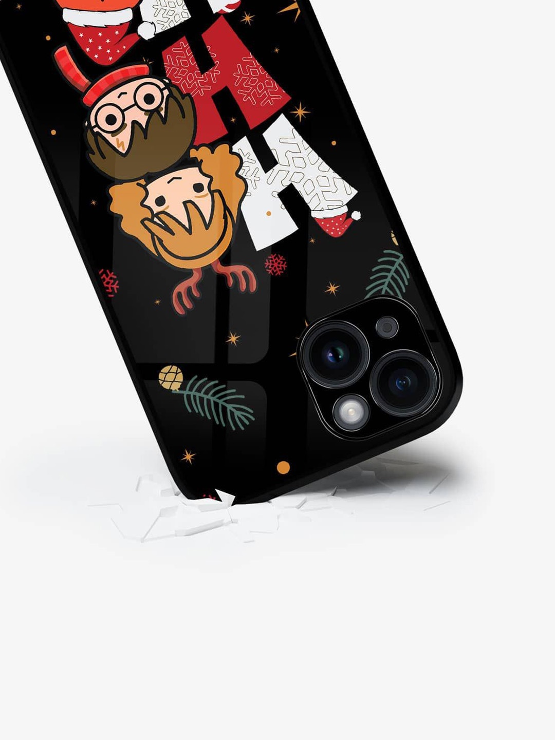 

macmerise Printed iPhone 15 Back Case Mobile Accessories, Black
