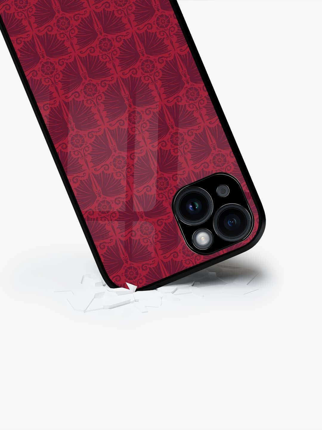 

macmerise Quirky Printed iPhone 15 Plus Back Case Mobile Accessories, Maroon