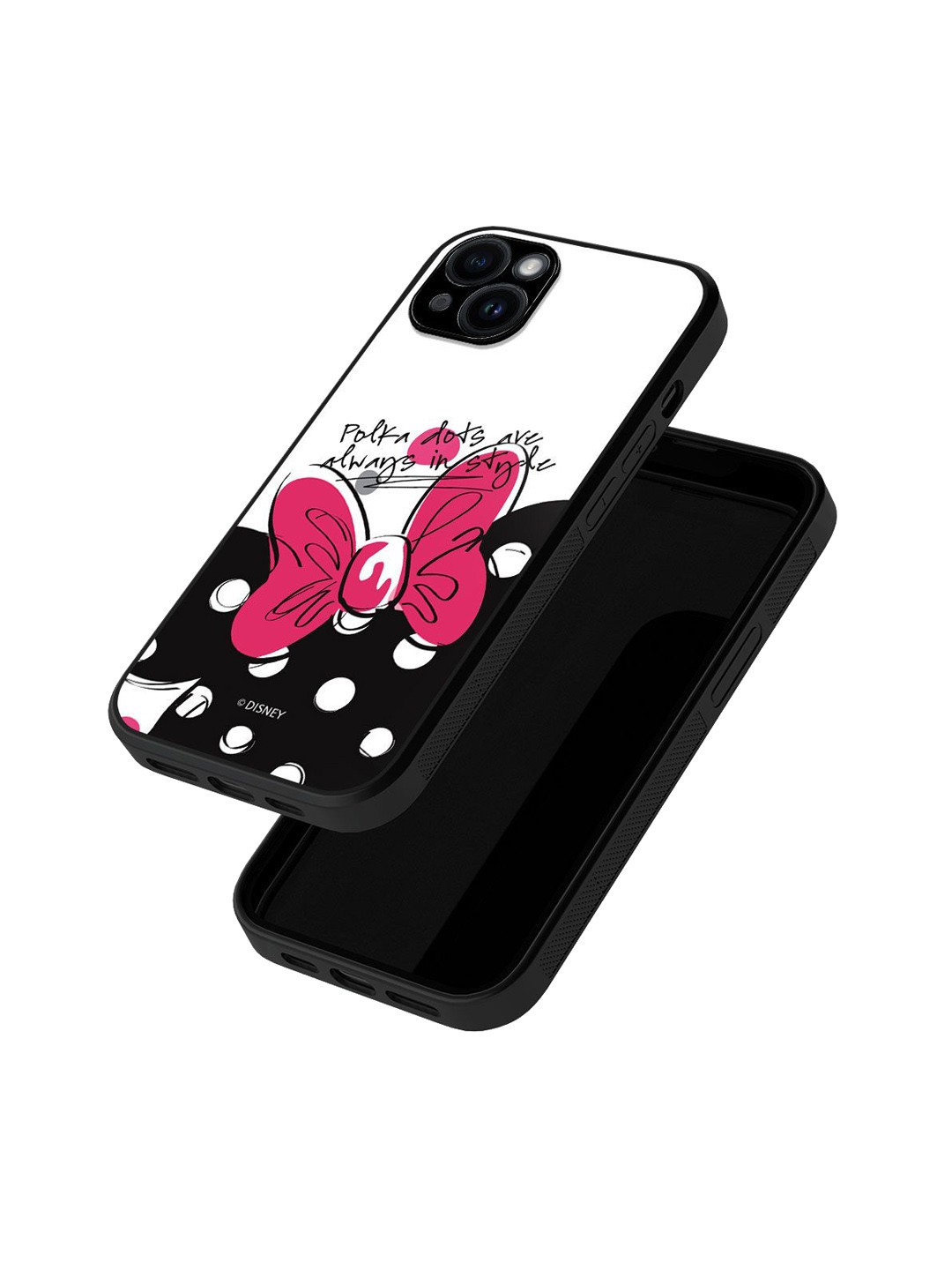 

macmerise Cartoon Characters Printed iPhone 15 Plus Back Case Mobile Accessories, Black