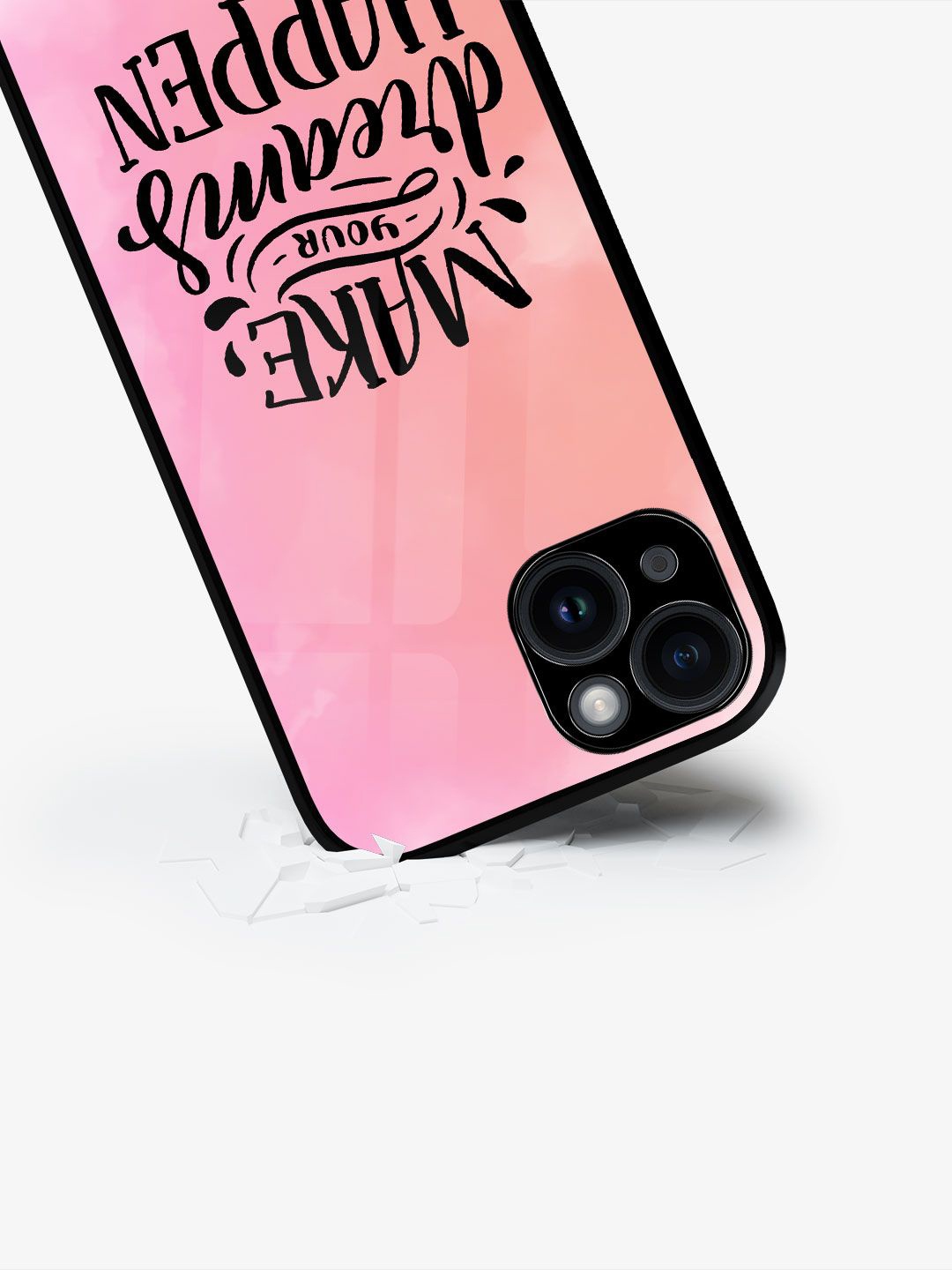 

macmerise Typography Printed iPhone 15 Back Case Mobile Accessories, Pink