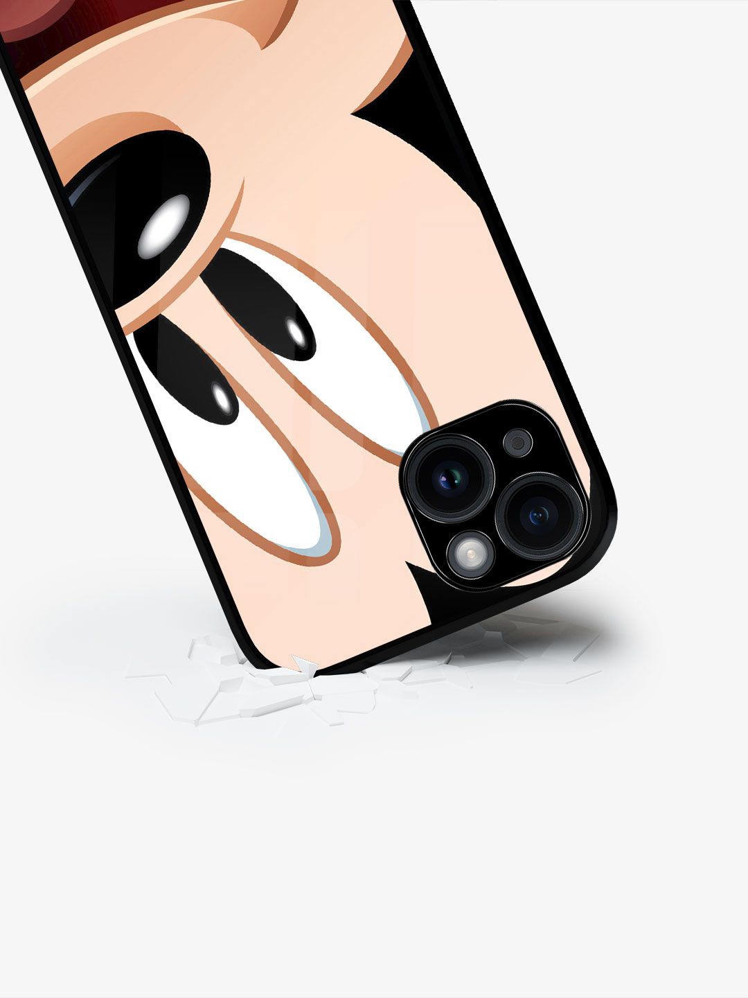 

macmerise Cartoon Characters Printed iPhone 15 Plus Back Case Mobile Accessories, Cream