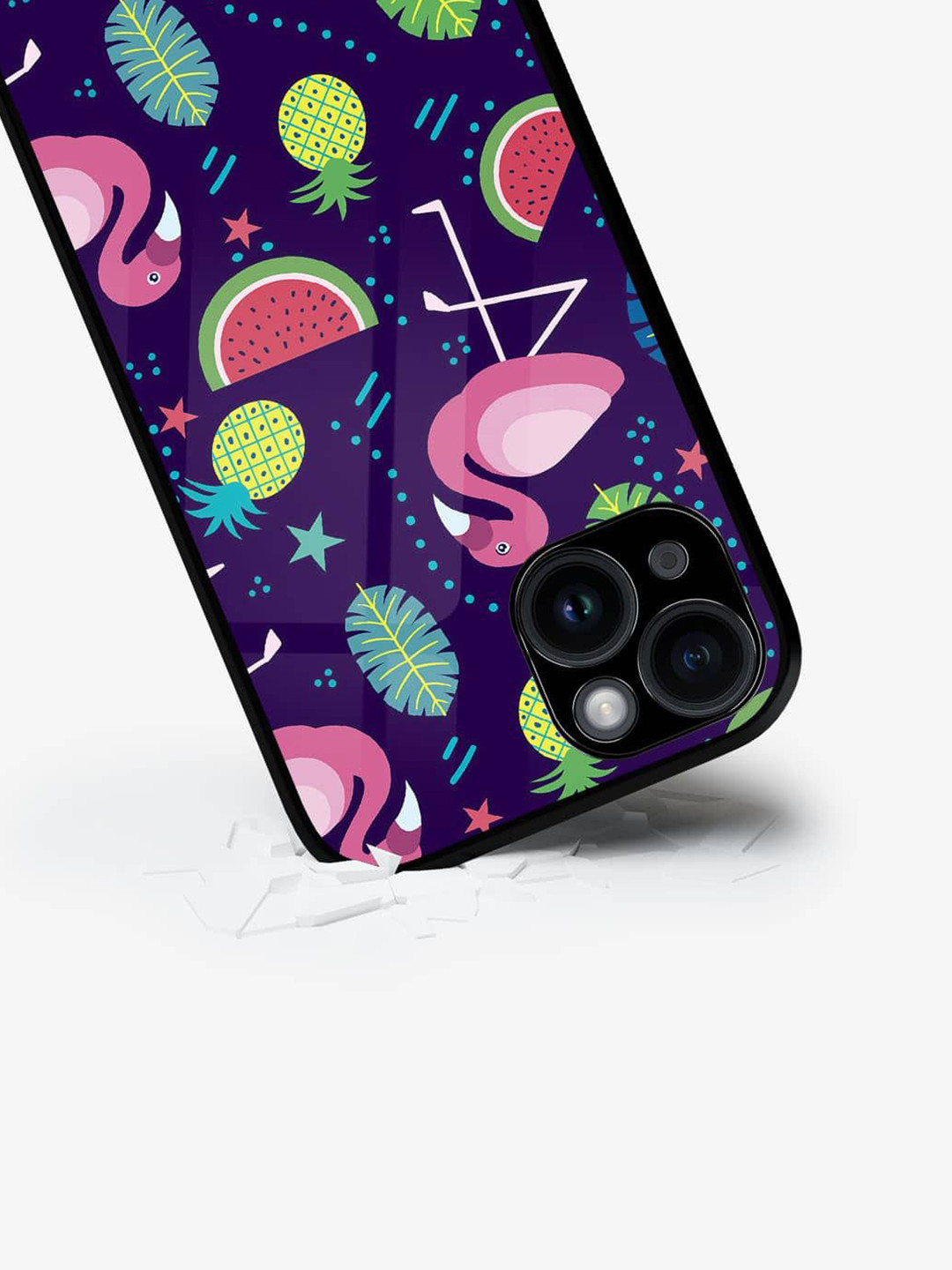 

macmerise Quirky Printed iPhone 15 Back Case Mobile Accessories, Navy blue