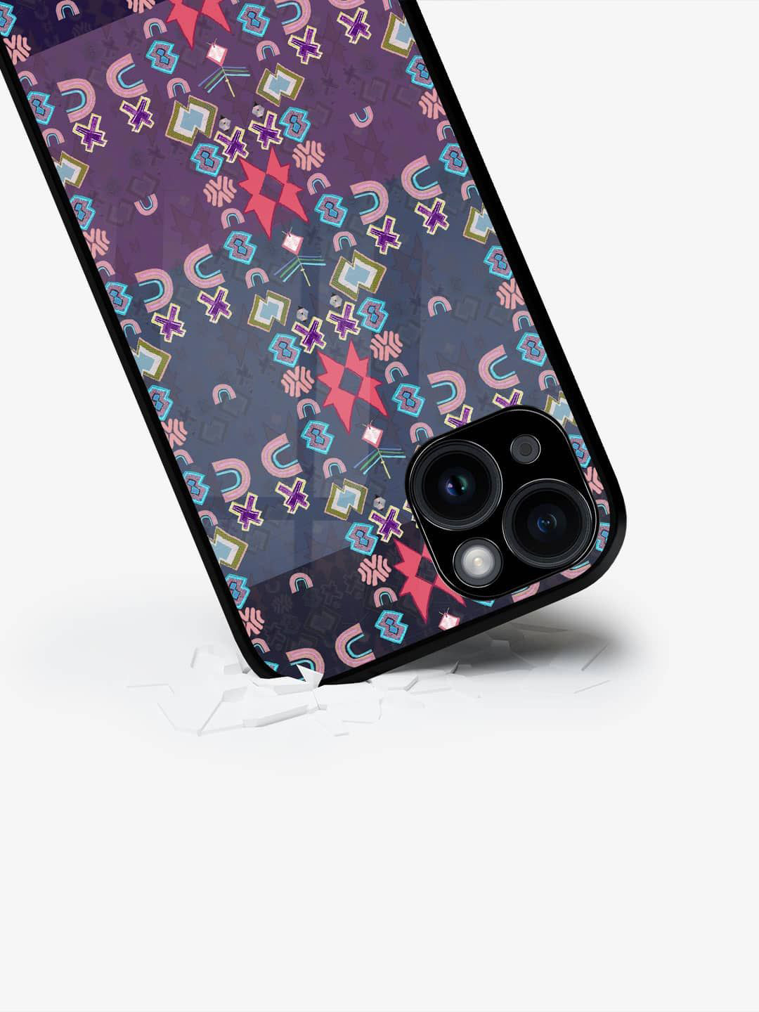 

macmerise Quirky Printed iPhone 15 Back Case Mobile Accessories, Blue