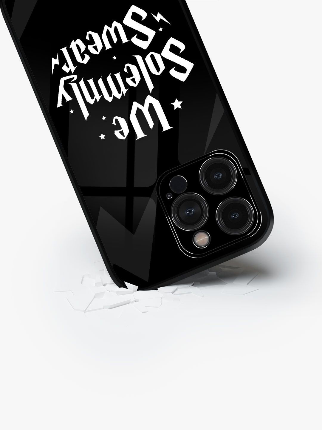 

macmerise Typography Printed iPhone 15 Pro Back Case Mobile Accessories, Black