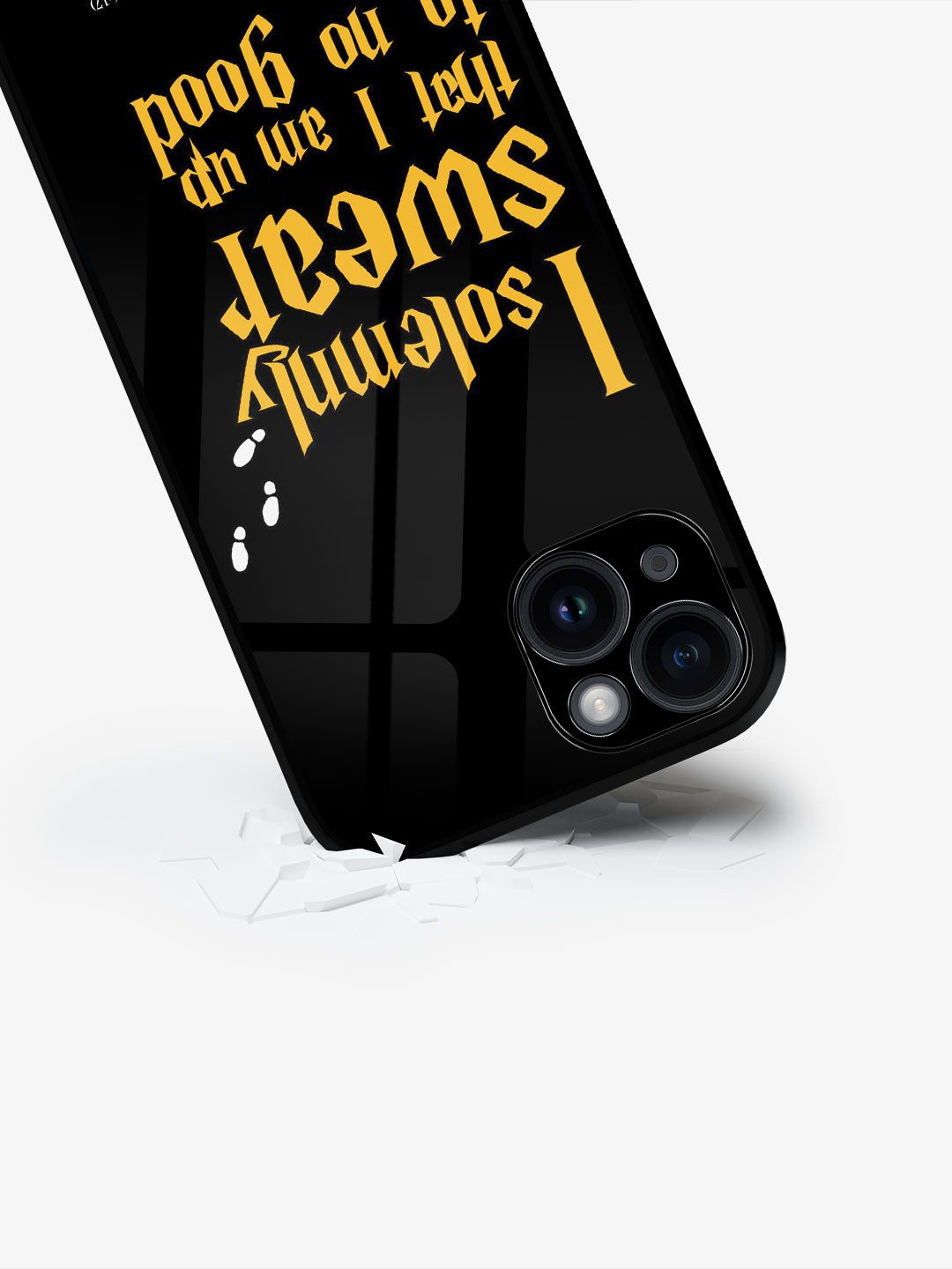 

macmerise Typography Printed iPhone 15 Back Case Mobile Accessories, Black