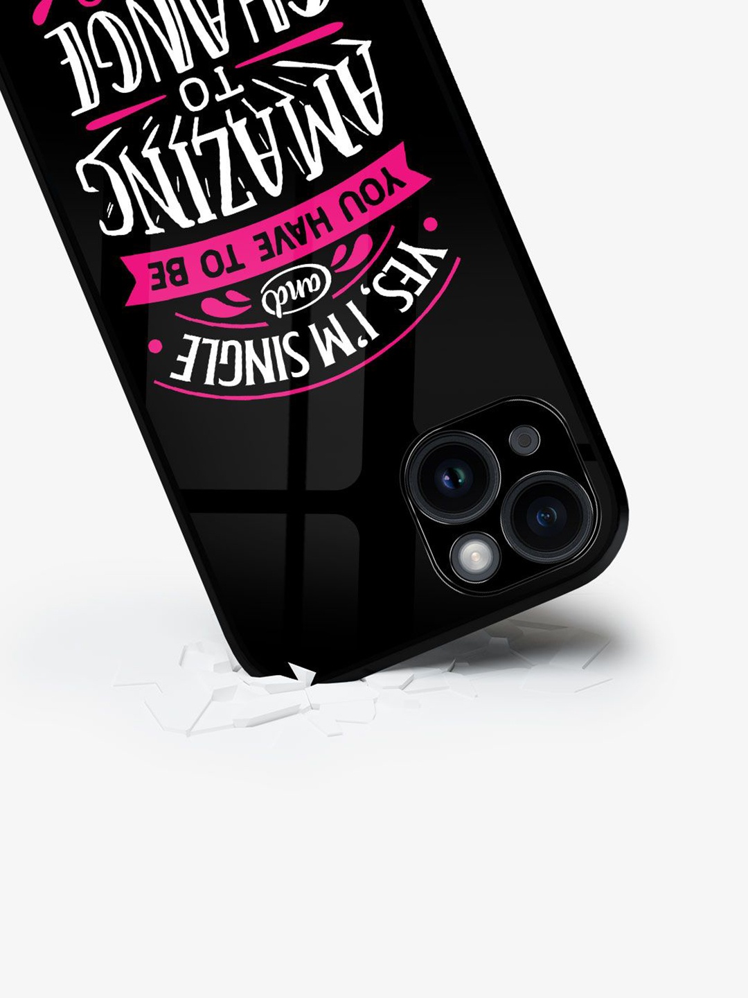

macmerise Typography Printed iPhone 15 Back Case Mobile Accessories, Black