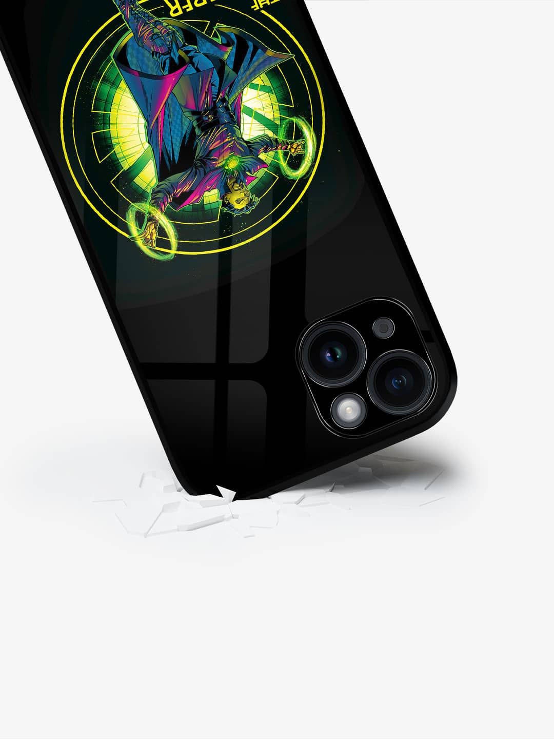

macmerise Superhero Printed iPhone 15 Back Case Mobile Accessories, Black