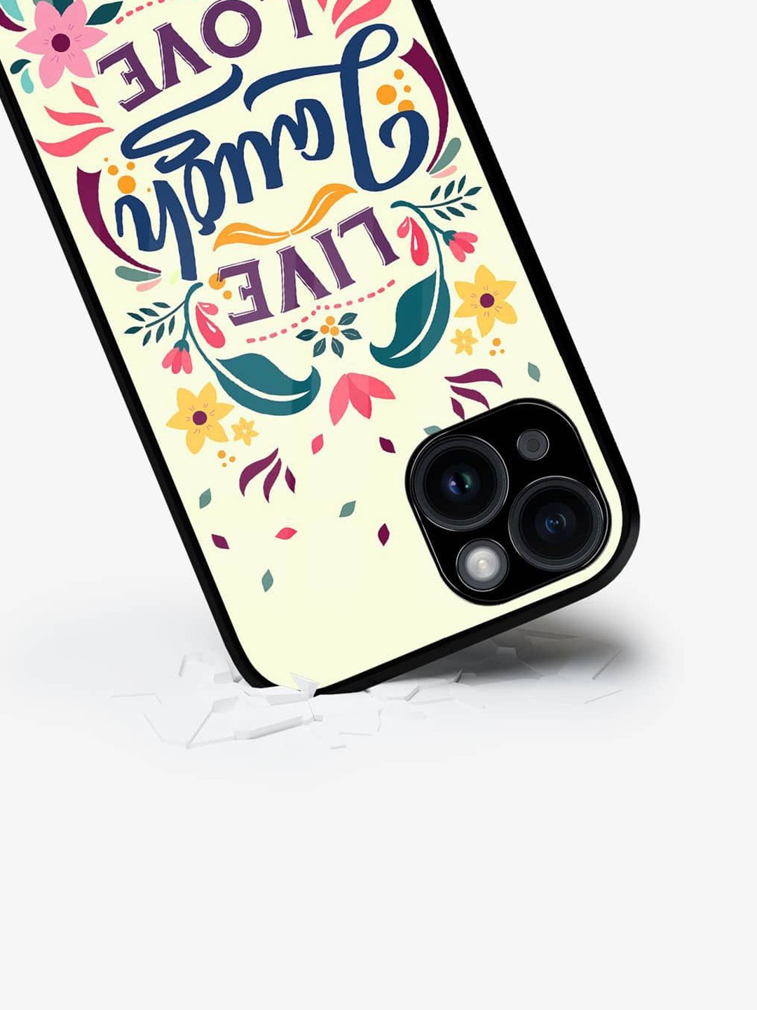

macmerise Typography Printed iPhone 15 Plus Back Case Mobile Accessories, White