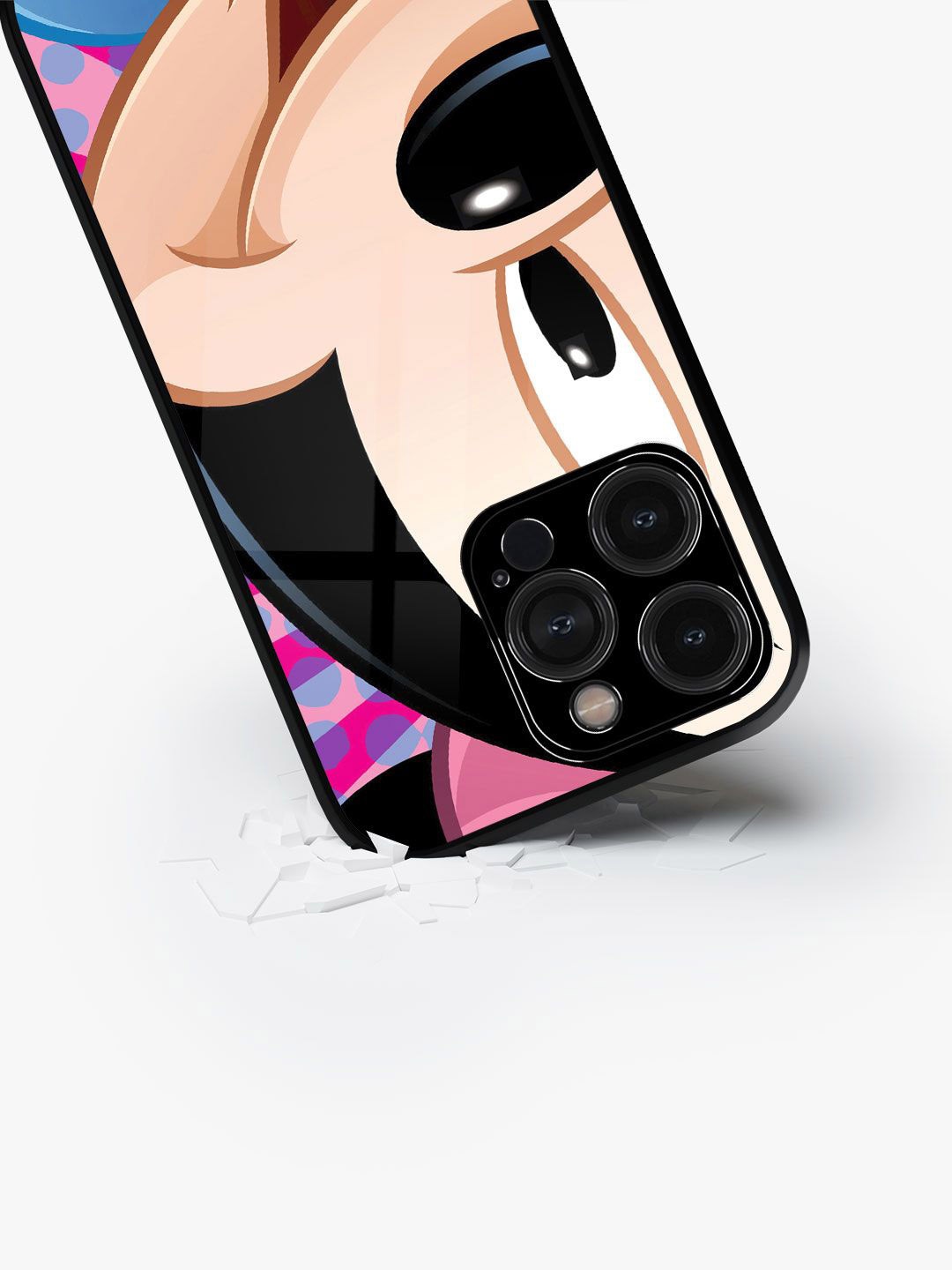 

macmerise Cartoon Characters Printed iPhone 15 Pro Back Case Mobile Accessories, Beige