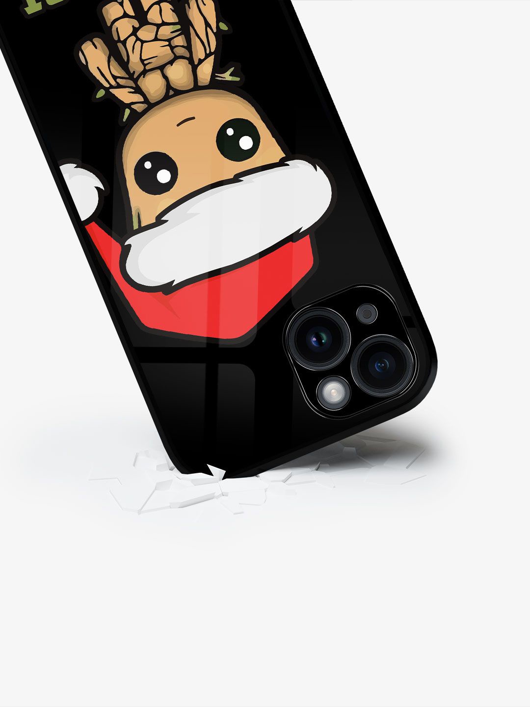 

macmerise Cartoon Characters Printed iPhone 15 Plus Back Case Mobile Accessories, Black