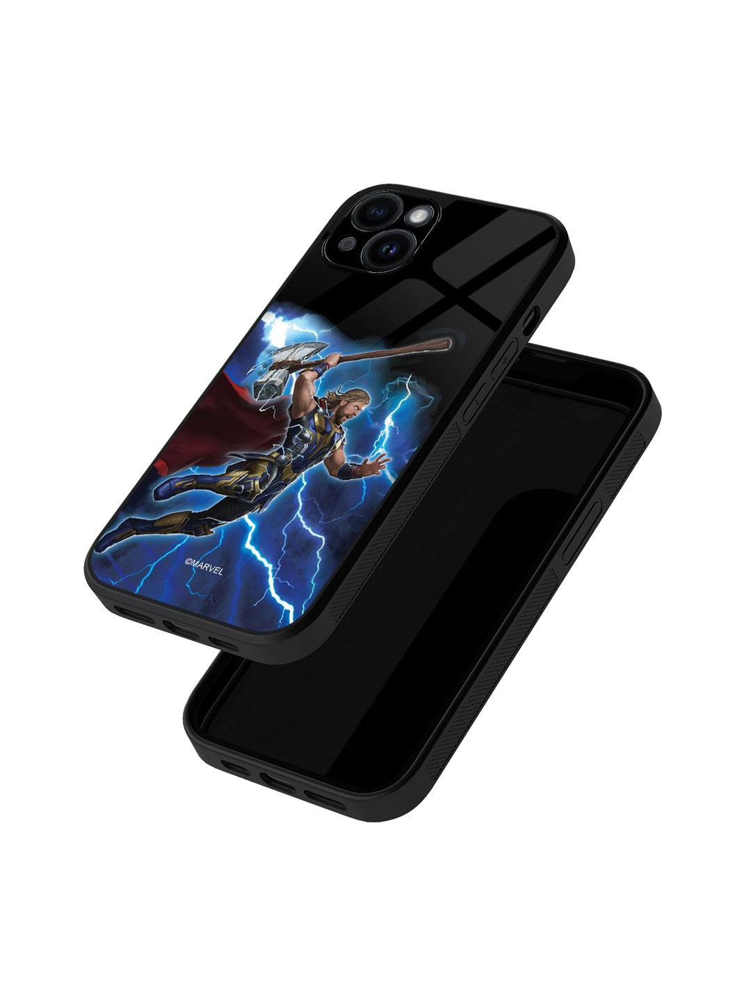 

macmerise Superhero Printed iPhone 15 Plus Back Case Mobile Accessories, Blue