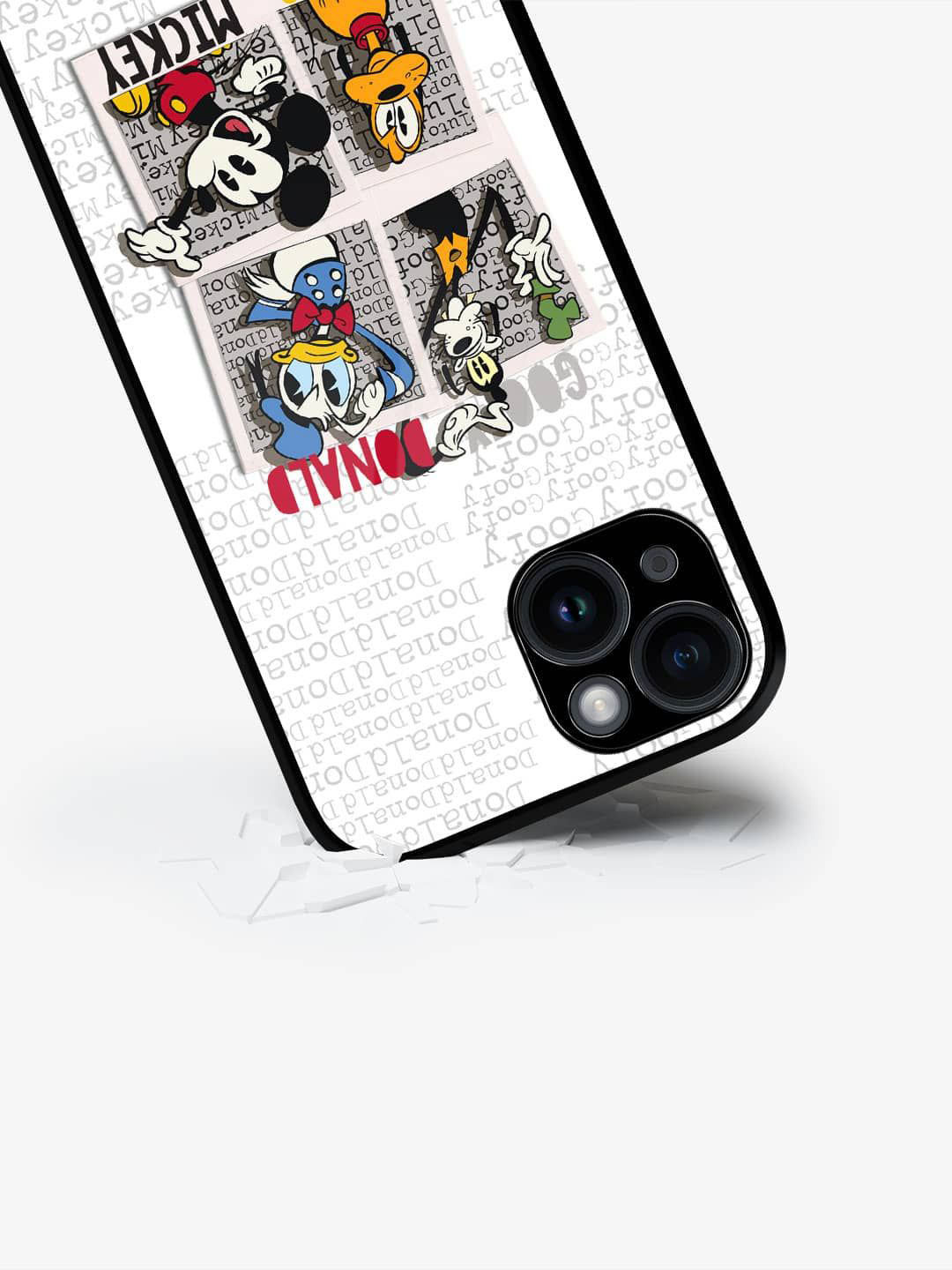 

macmerise Cartoon Characters Printed iPhone 15 Back Case Mobile Accessories, White