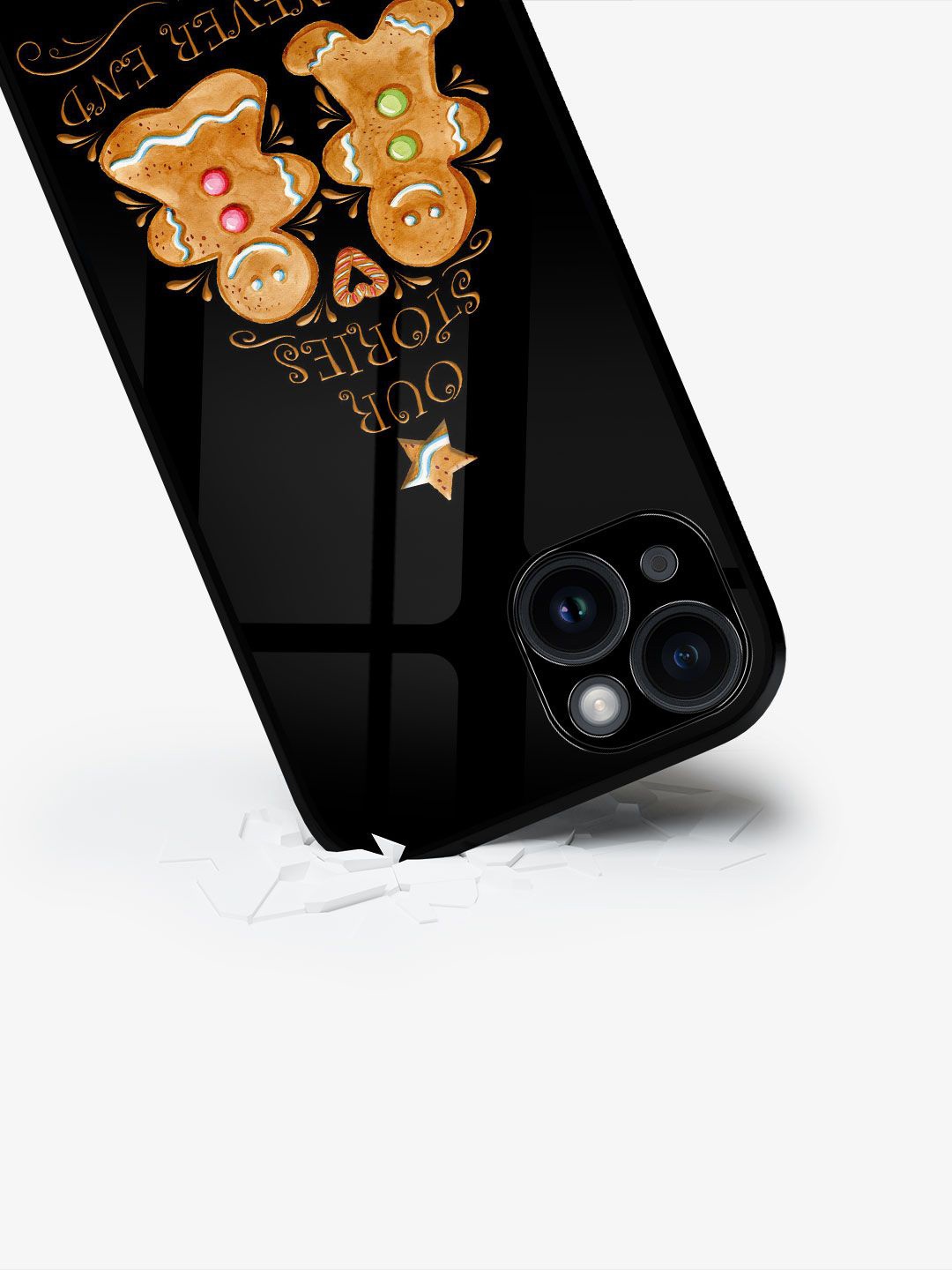 

macmerise Quirky Printed iPhone 15 Plus Back Case Mobile Accessories, Black