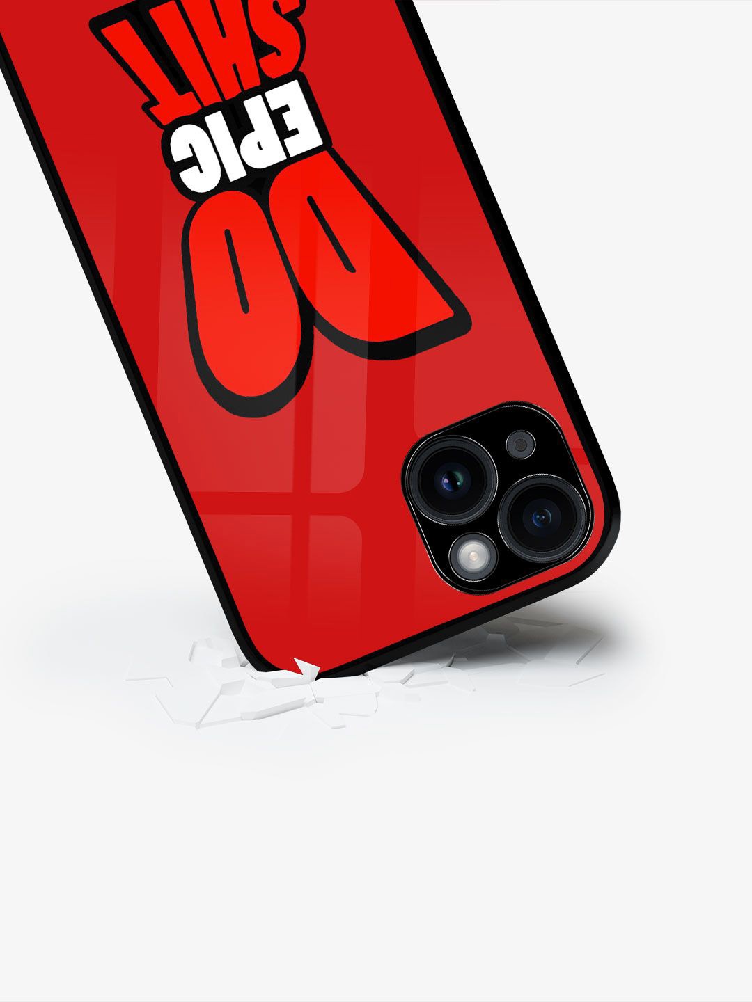 

macmerise Typography Printed iPhone 15 Back Case Mobile Accessories, Red