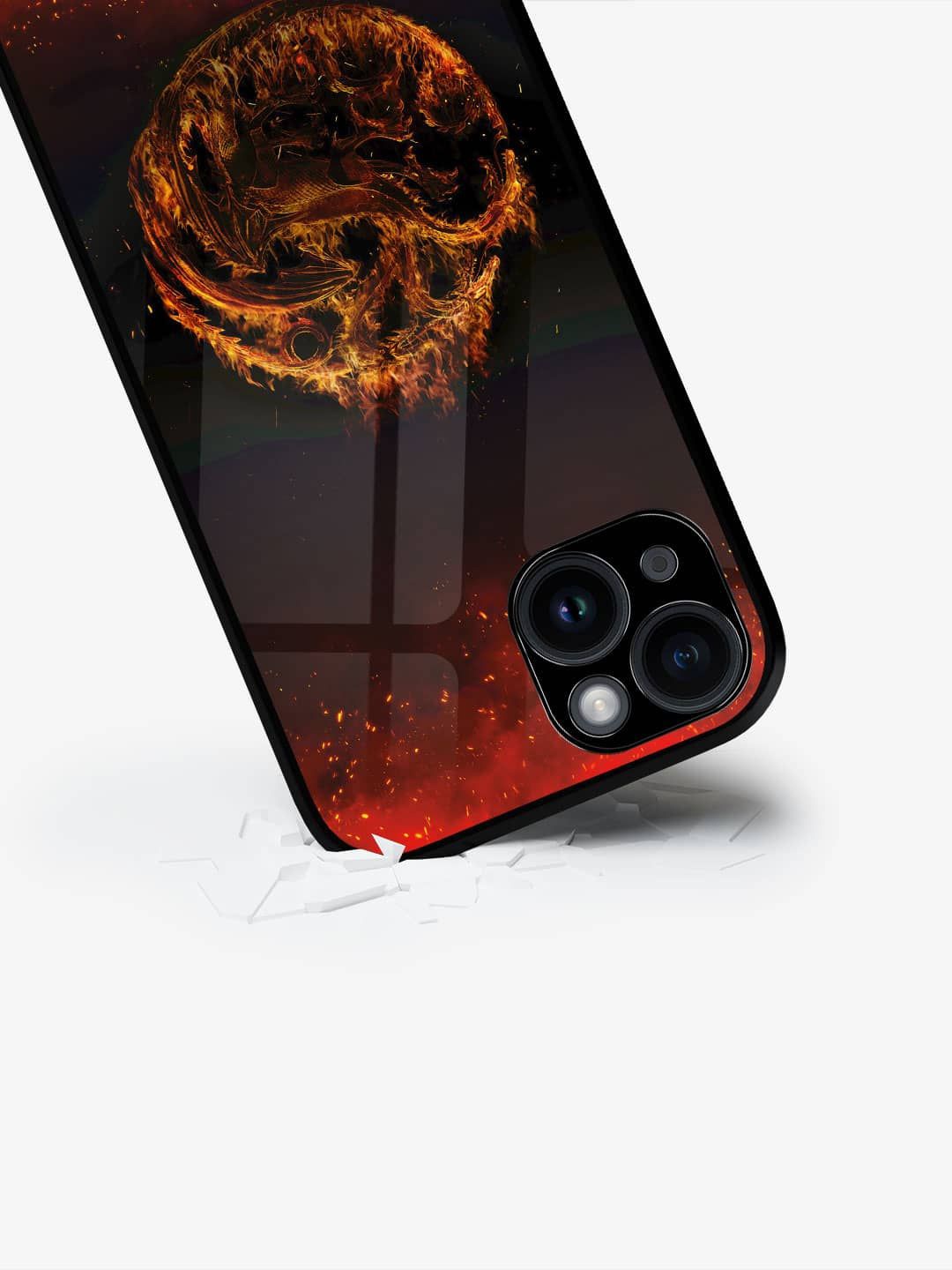 

macmerise Quirky Printed iPhone 15 Back Case Mobile Accessories, Red