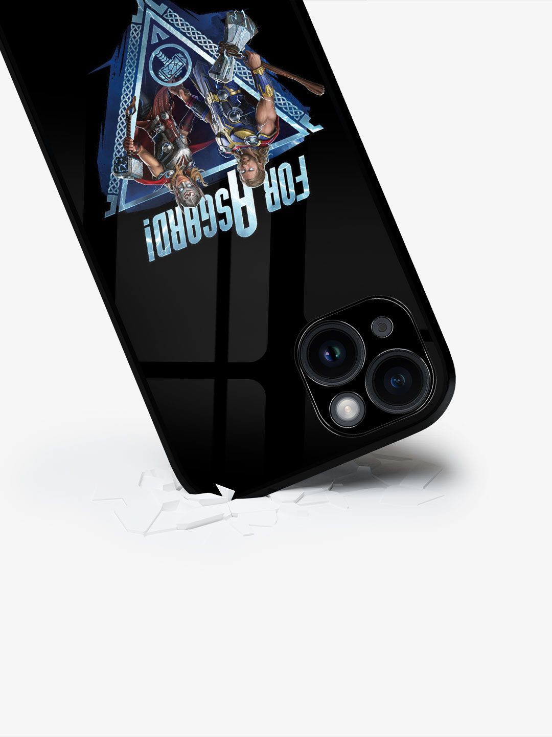 

macmerise Superhero Printed iPhone 15 Back Case Mobile Accessories, Black