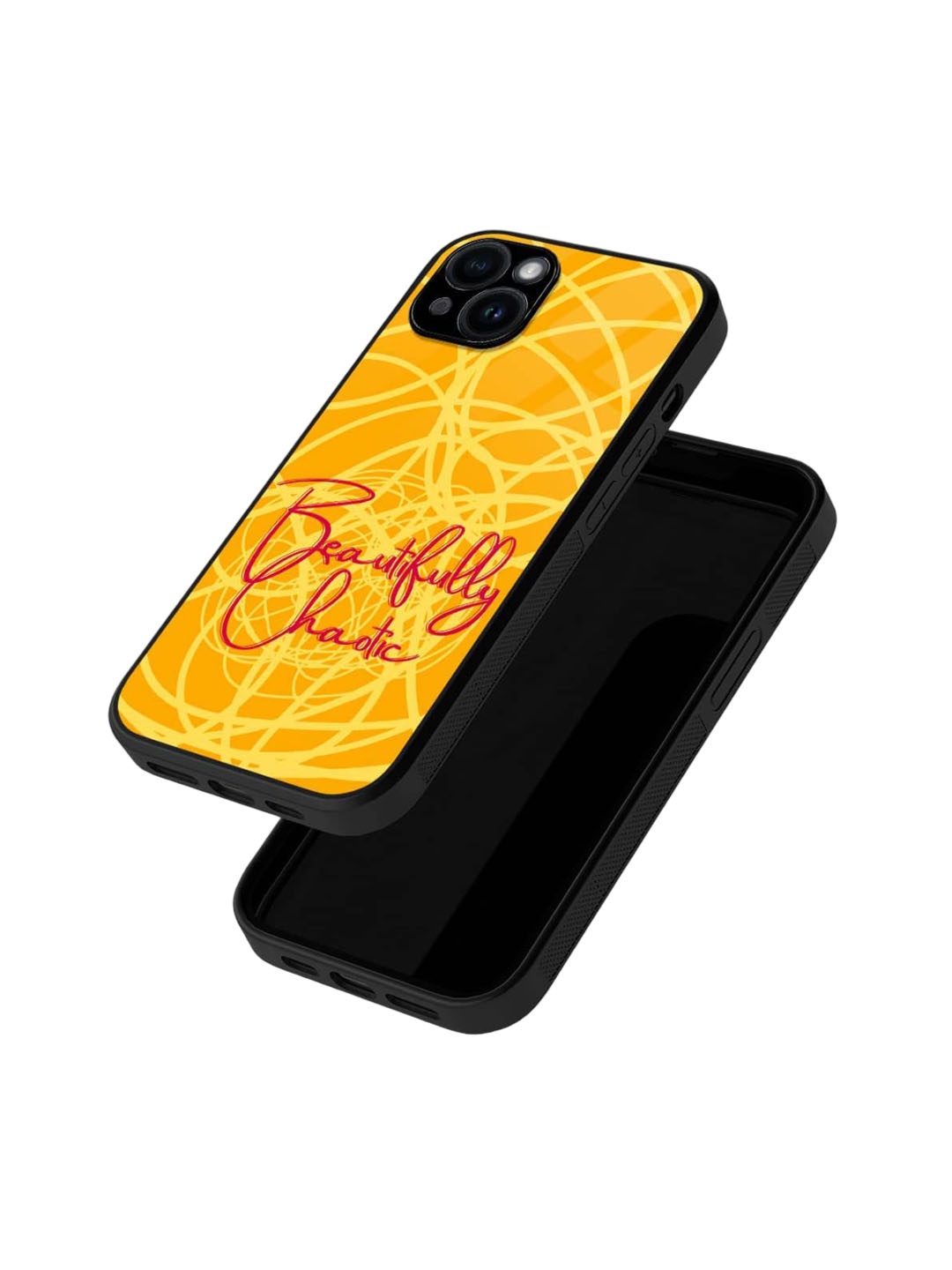 

macmerise Typography Printed iPhone 15 Plus Back Case Mobile Accessories, Yellow