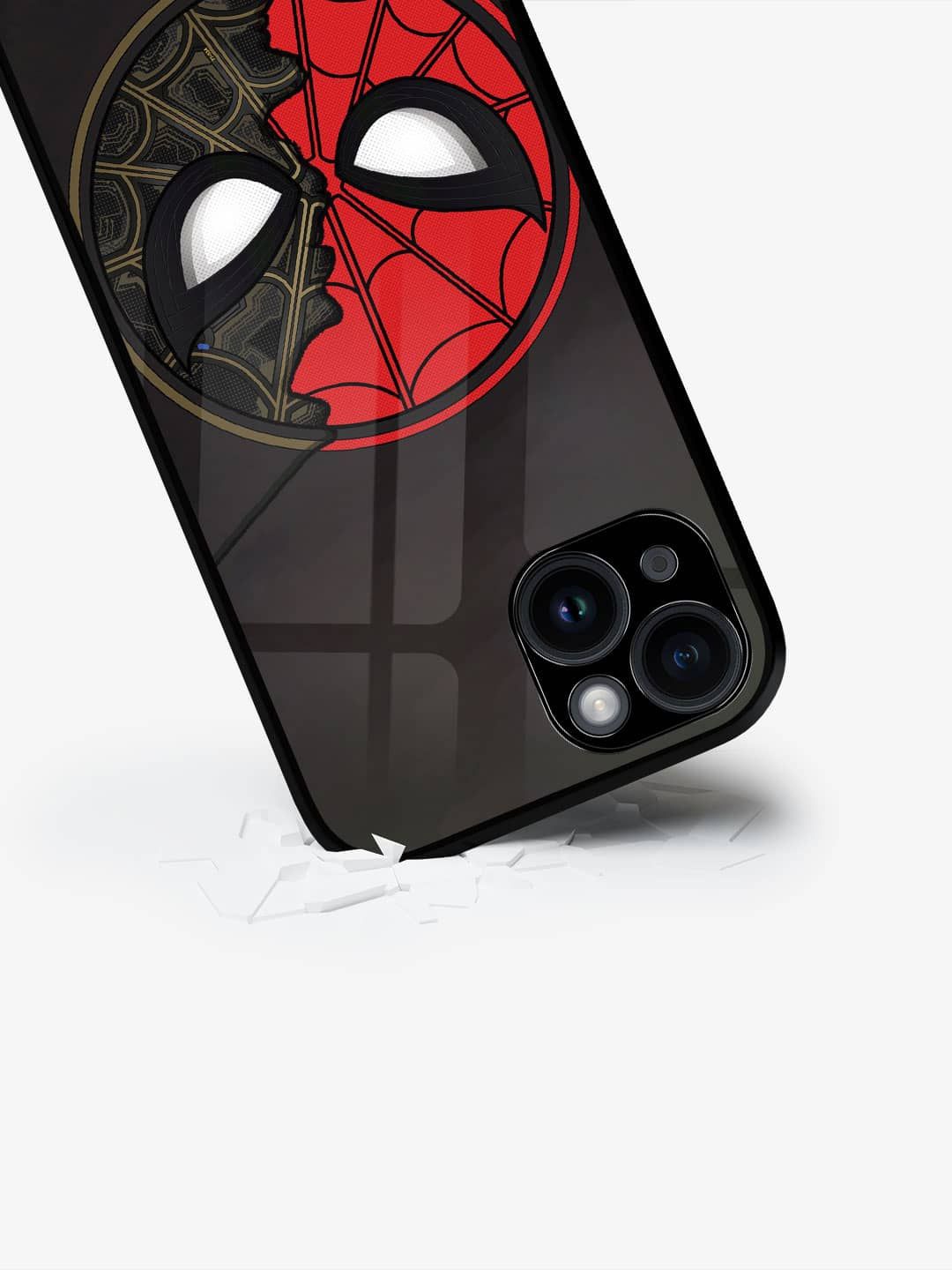 

macmerise Superhero Printed iPhone 15 Back Case Mobile Accessories, Red