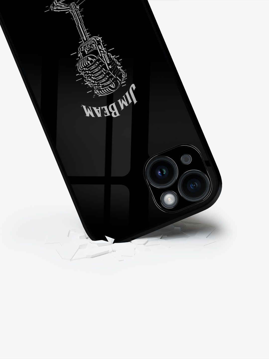 

macmerise Abstract Printed iPhone 15 Back Case Mobile Accessories, Black