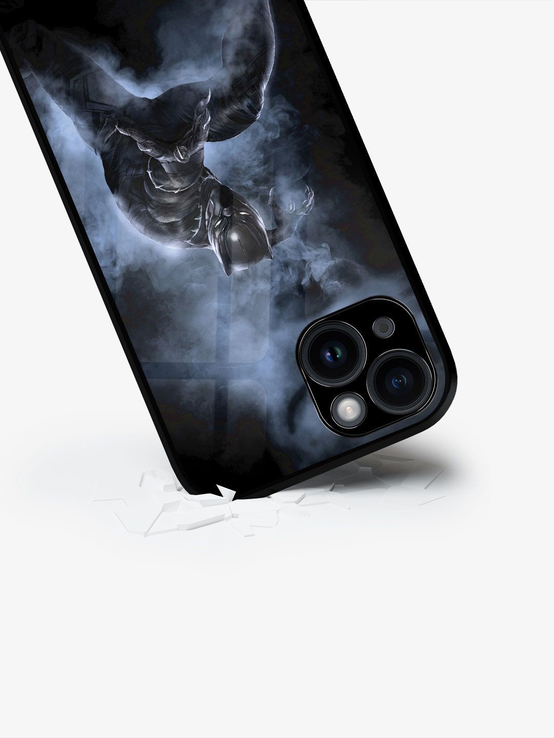 

macmerise Superhero Printed iPhone 15 Back Case Mobile Accessories, Black
