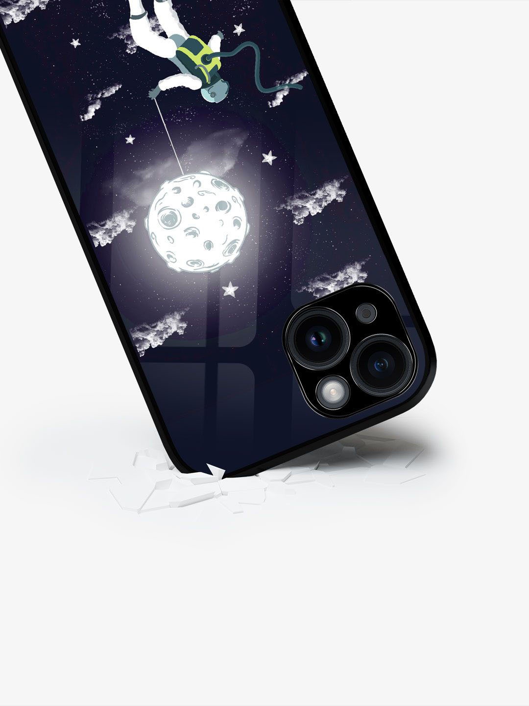 

macmerise Quirky Printed iPhone 15 Back Case Mobile Accessories, Black
