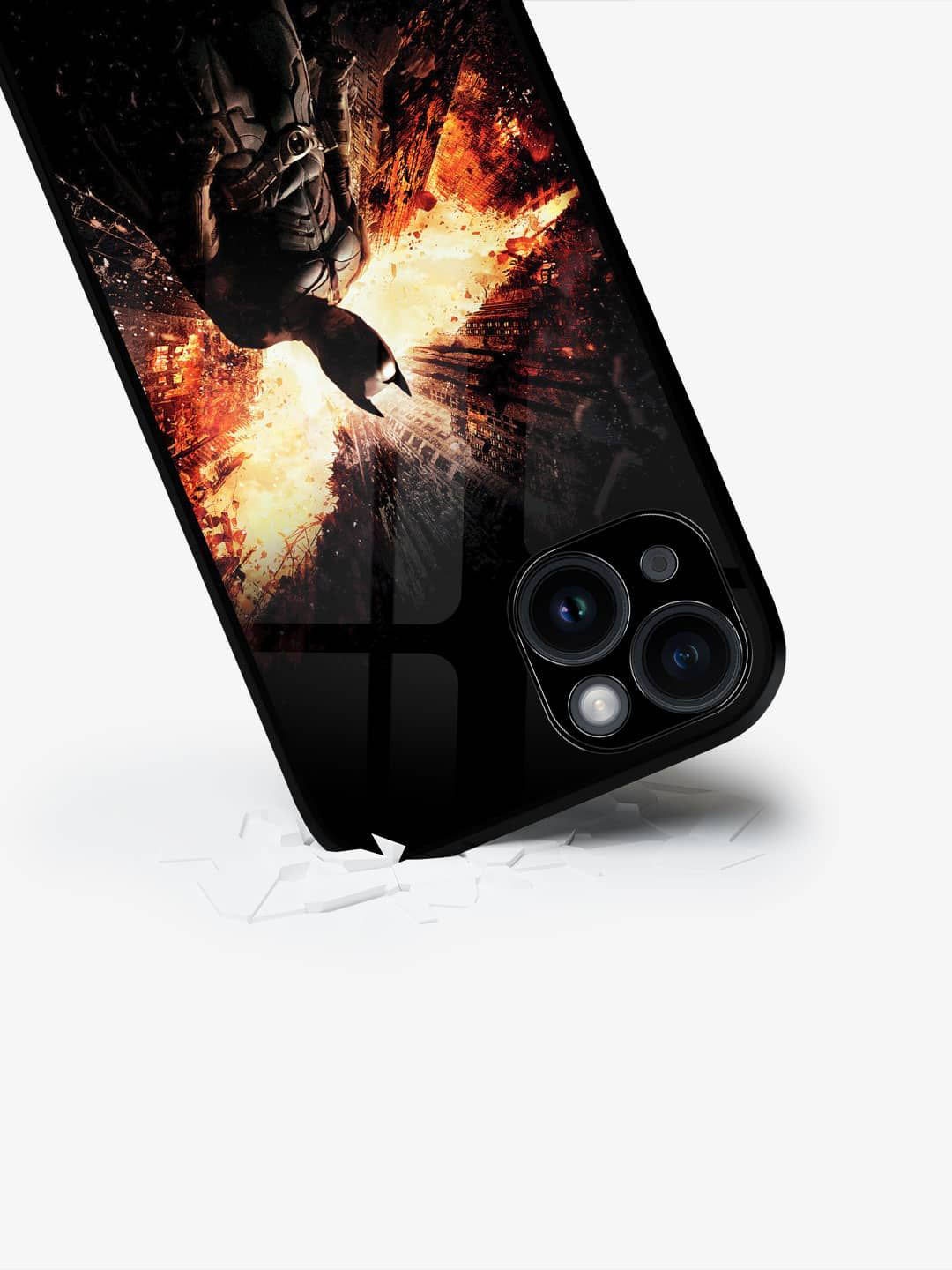 

macmerise Superhero Printed iPhone 15 Back Case Mobile Accessories, Black