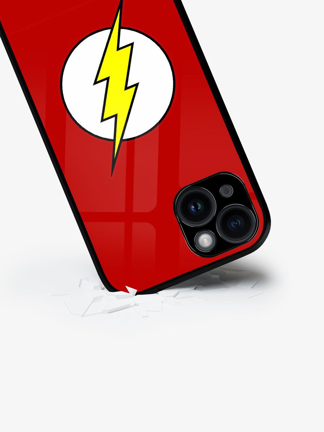 

macmerise Superhero Printed iPhone 15 Back Case Mobile Accessories, Red