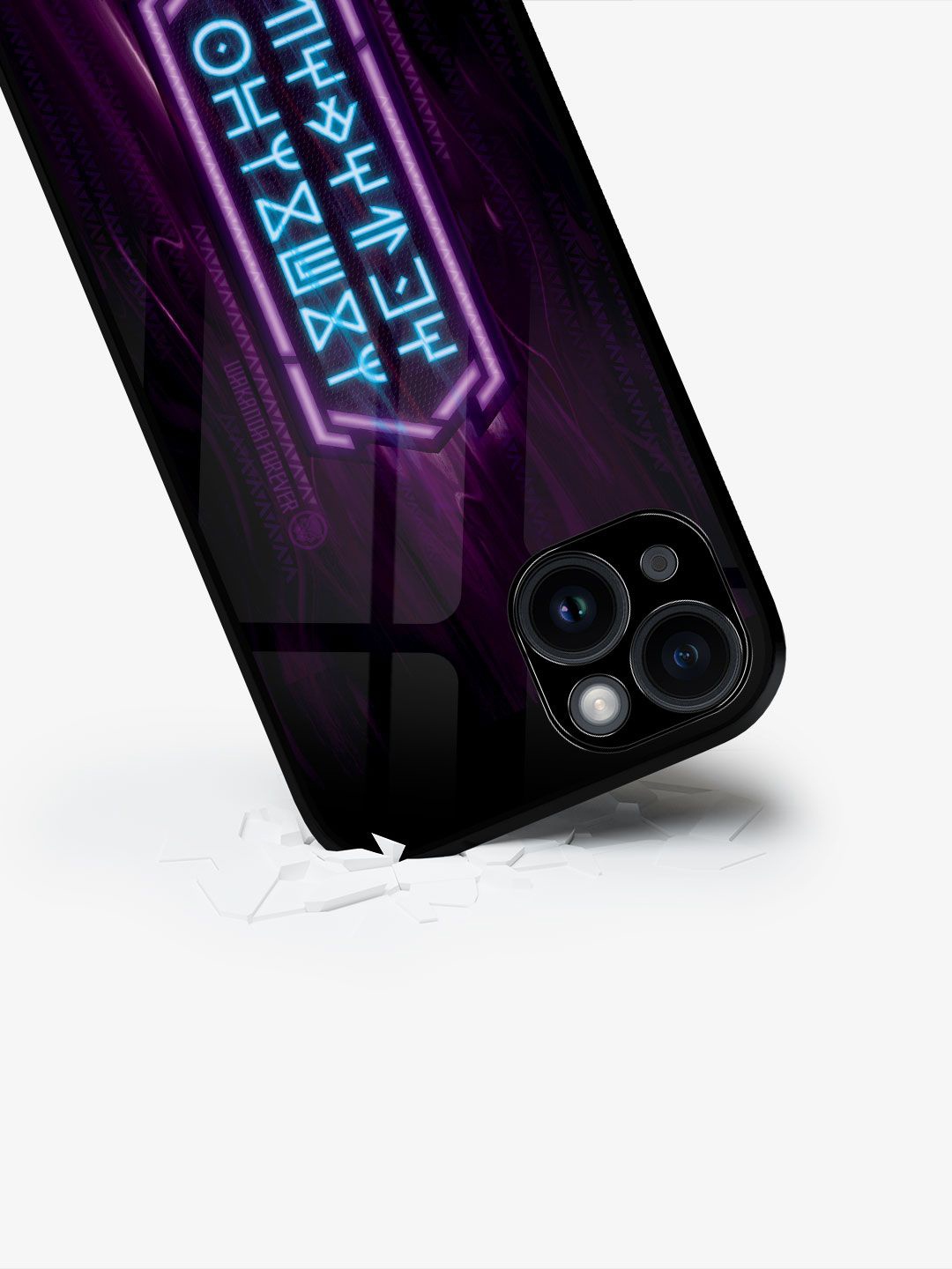 

macmerise Typography Printed iPhone 15 Plus Back Case Mobile Accessories, Black