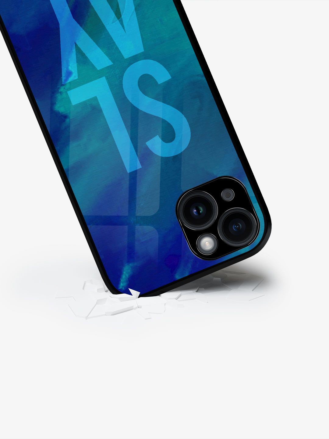 

macmerise Typography Printed iPhone 15 Back Case Mobile Accessories, Blue