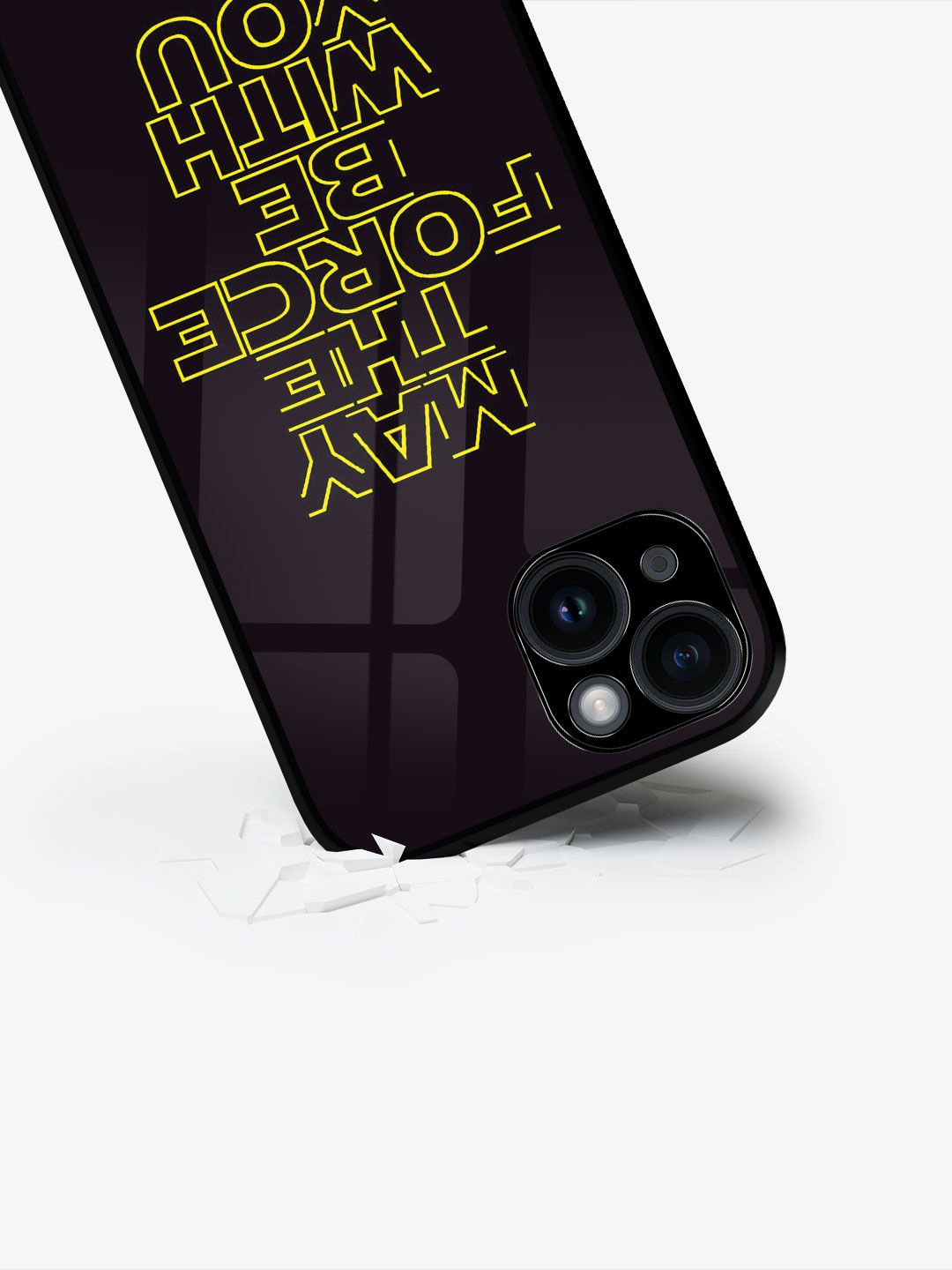 

macmerise Typography Printed iPhone 15 Back Case Mobile Accessories, Black