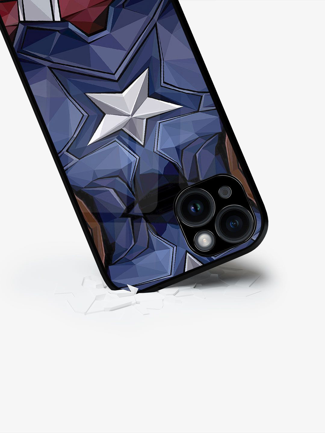 

macmerise Superhero Printed iPhone 15 Plus Back Case Mobile Accessories, Blue
