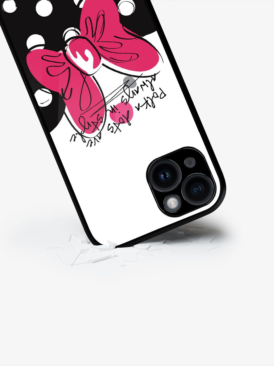 

macmerise Cartoon Characters Printed iPhone 15 Back Case Mobile Accessories, White