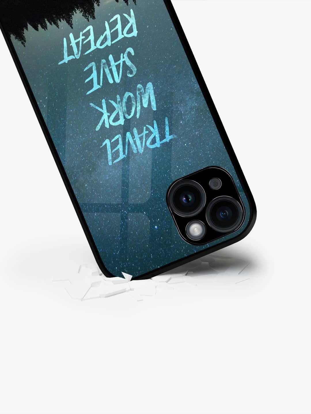 

macmerise Typography Printed iPhone 15 Back Case Mobile Accessories, Blue