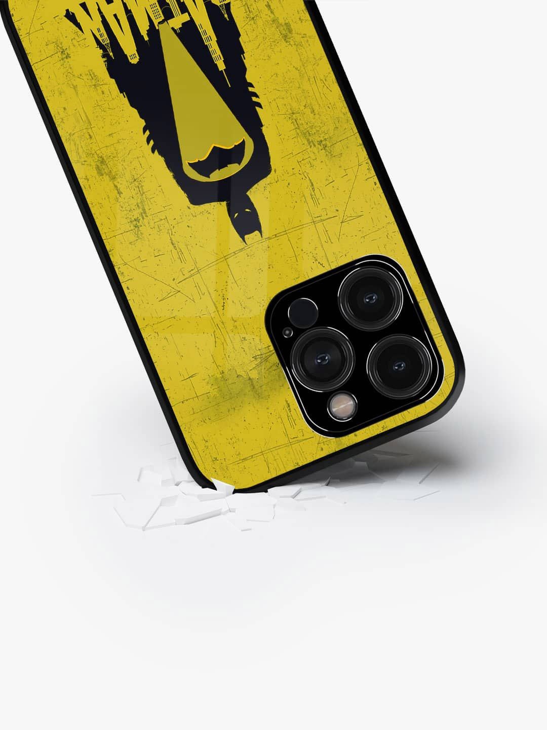 

macmerise Superhero Printed iPhone 15 Pro Back Case Mobile Accessories, Yellow
