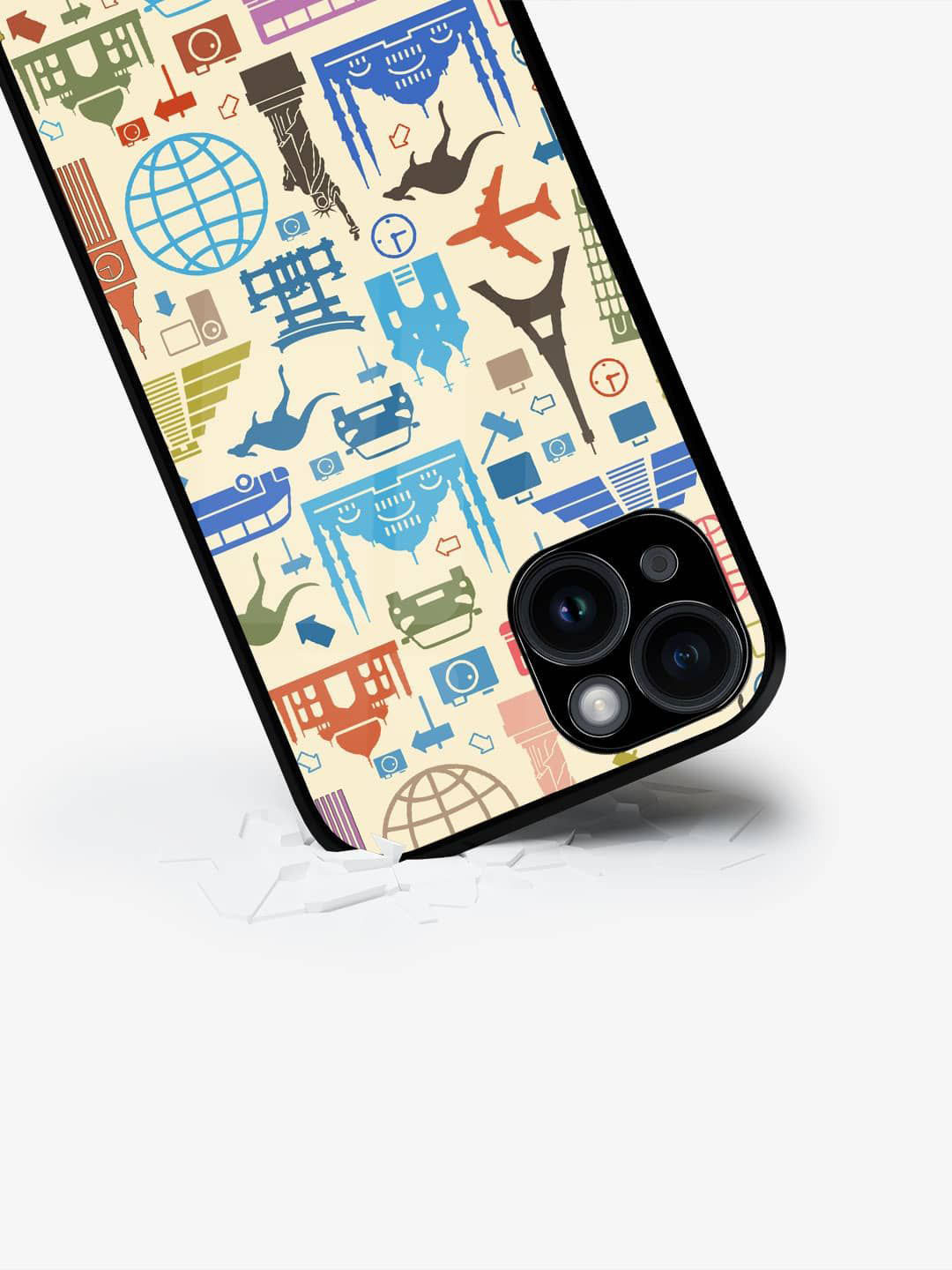 

macmerise Quirky Printed iPhone 15 Plus Back Case Mobile Accessories, Cream