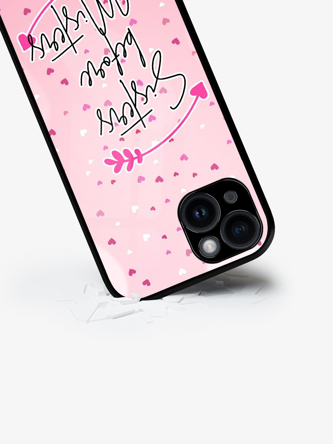 

macmerise Typography Printed iPhone 15 Plus Back Case Mobile Accessories, Pink