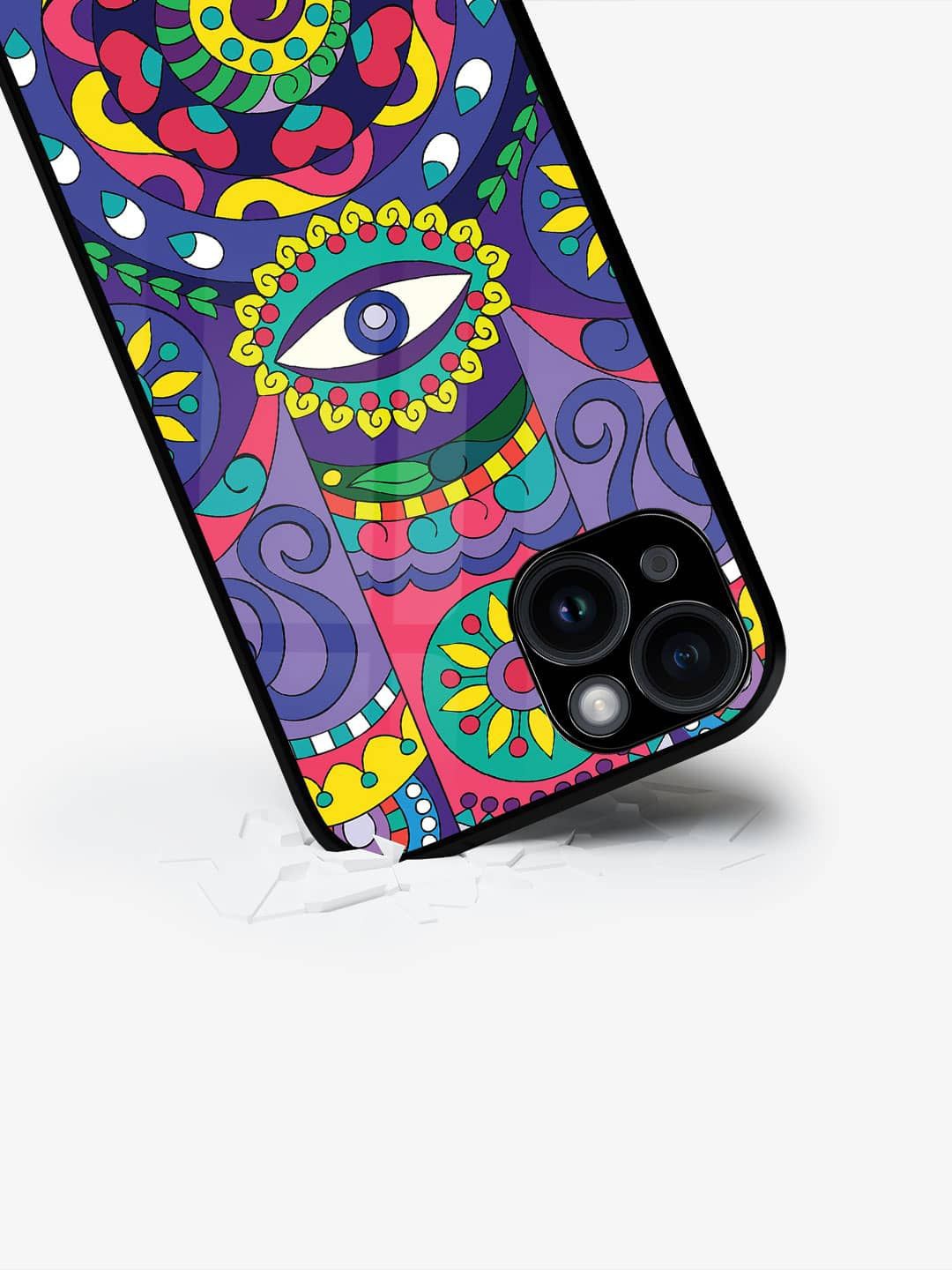 

macmerise Quirky Printed iPhone 15 Back Case Mobile Accessories, Violet