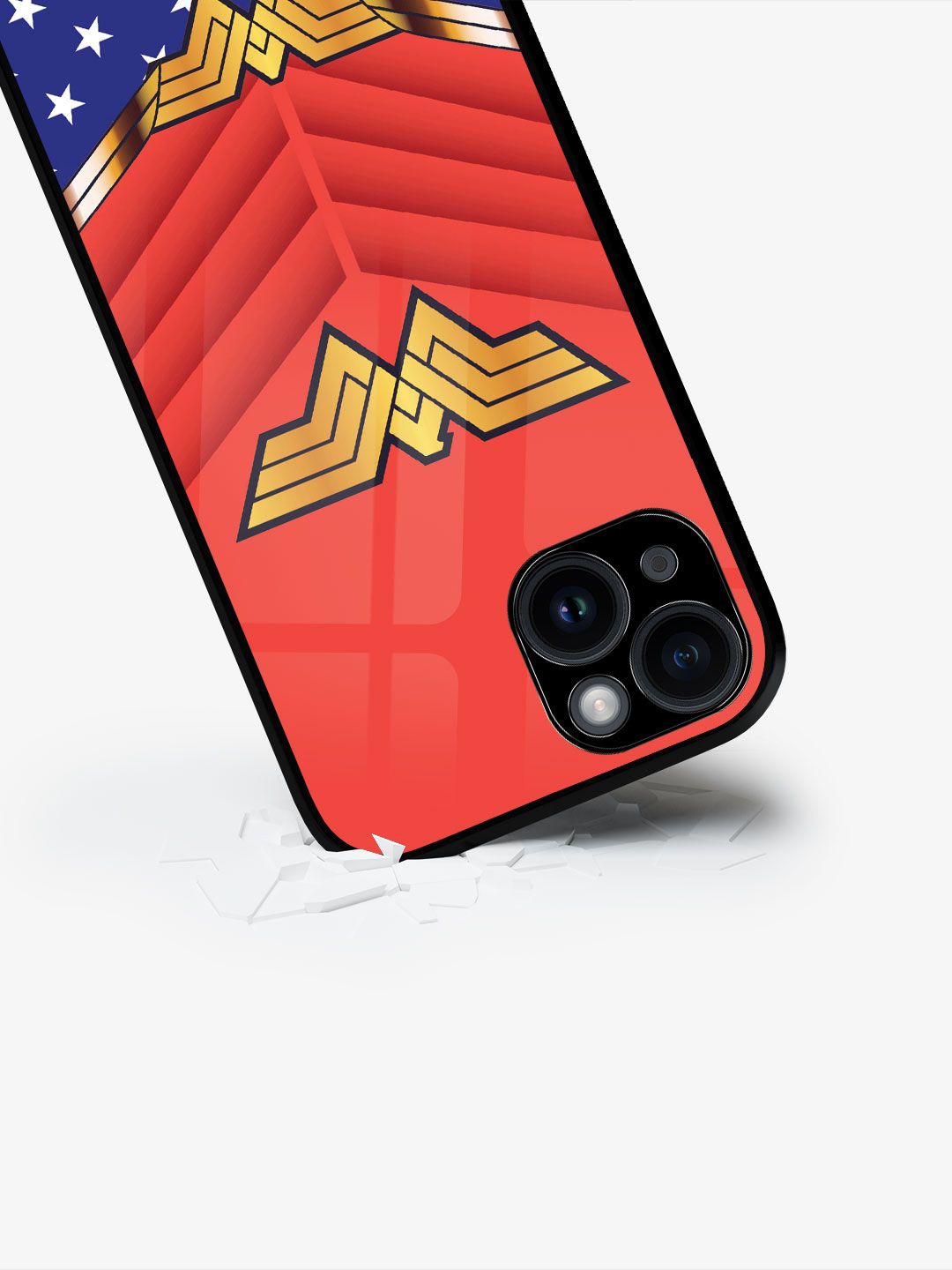 

macmerise Superhero Printed iPhone 15 Plus Back Case Mobile Accessories, Red