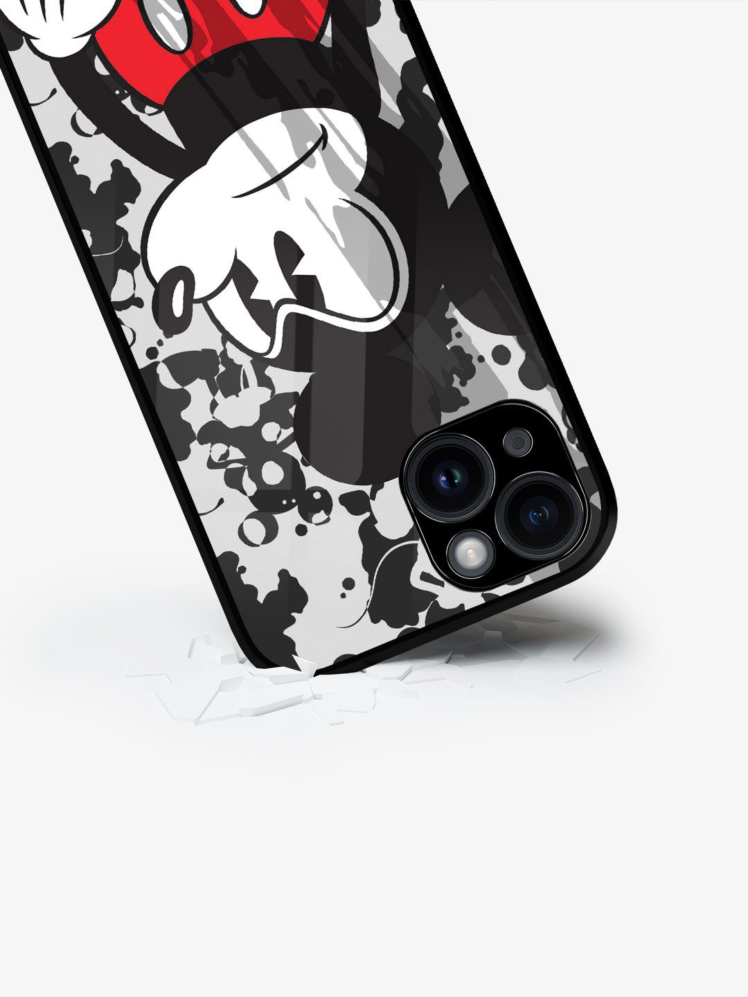 

macmerise Cartoon Characters Printed iPhone 15 Plus Back Case Mobile Accessories, Black