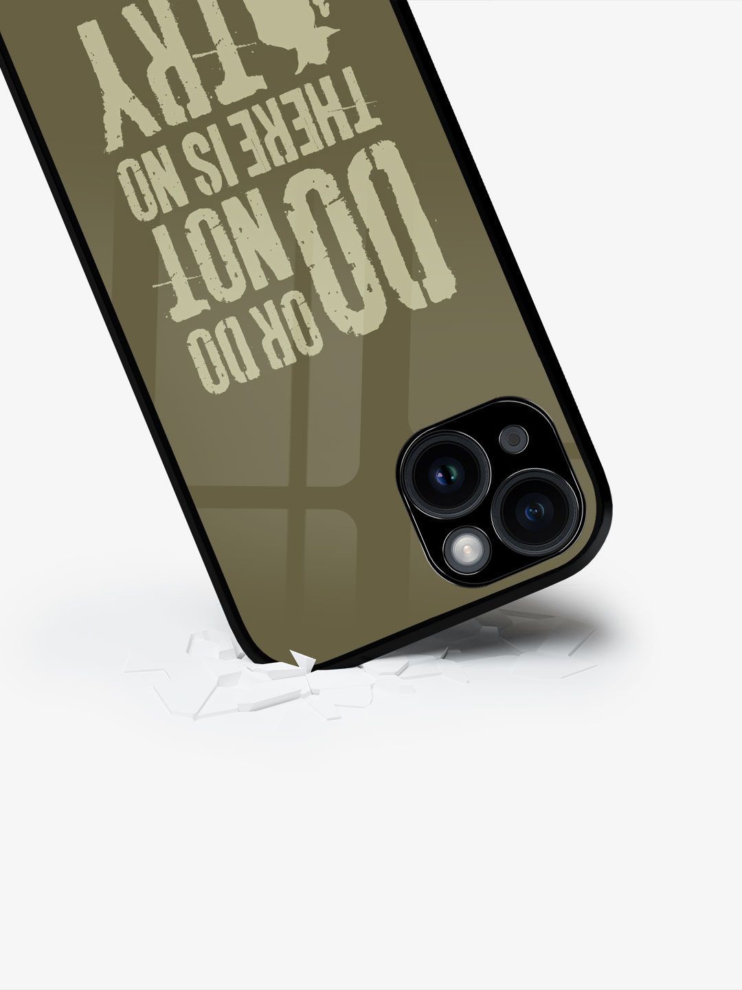 

macmerise Typography Printed iPhone 15 Plus Back Case Mobile Accessories, Khaki
