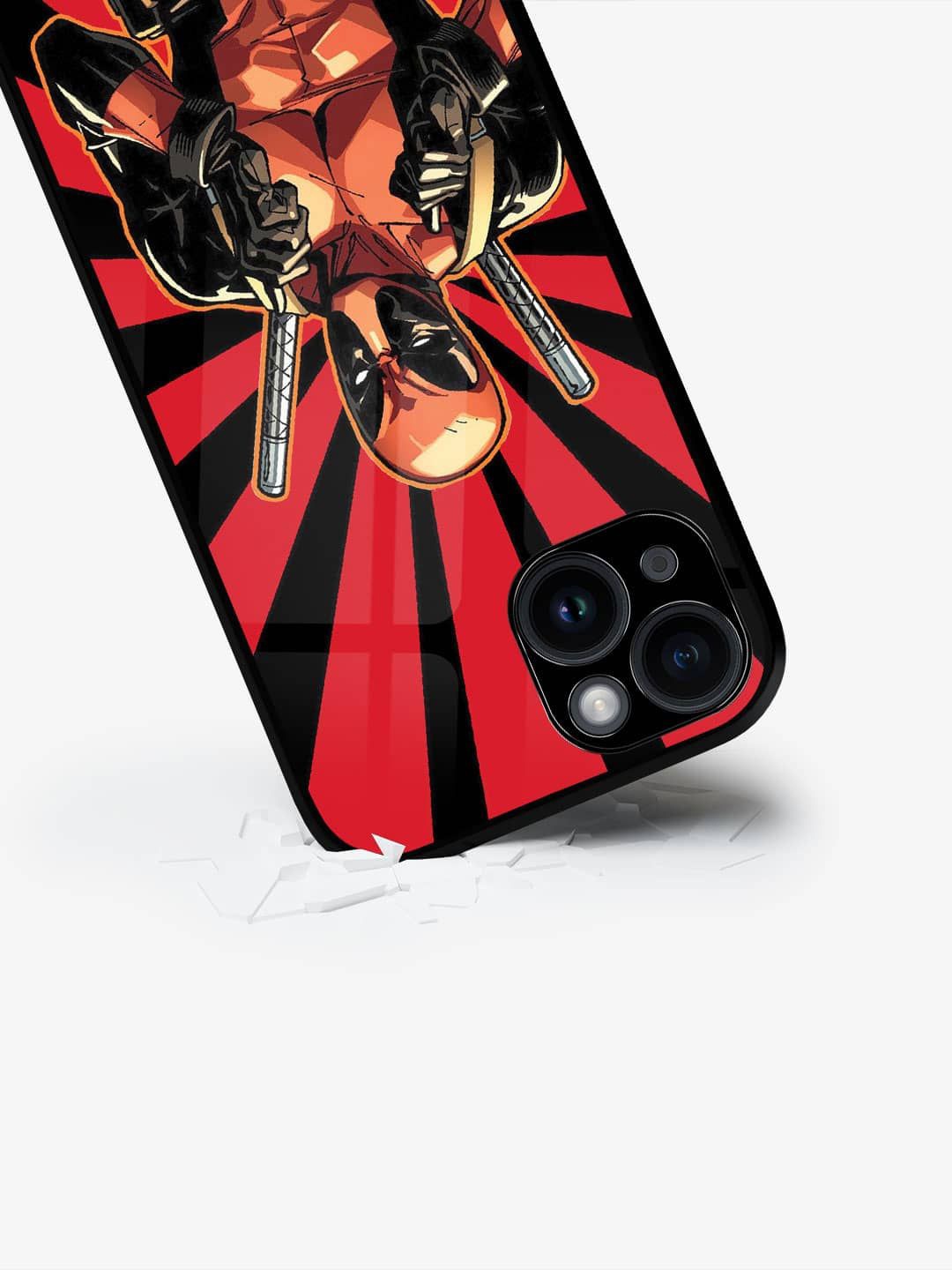 

macmerise Superhero Printed iPhone 15 Back Case Mobile Accessories, Maroon