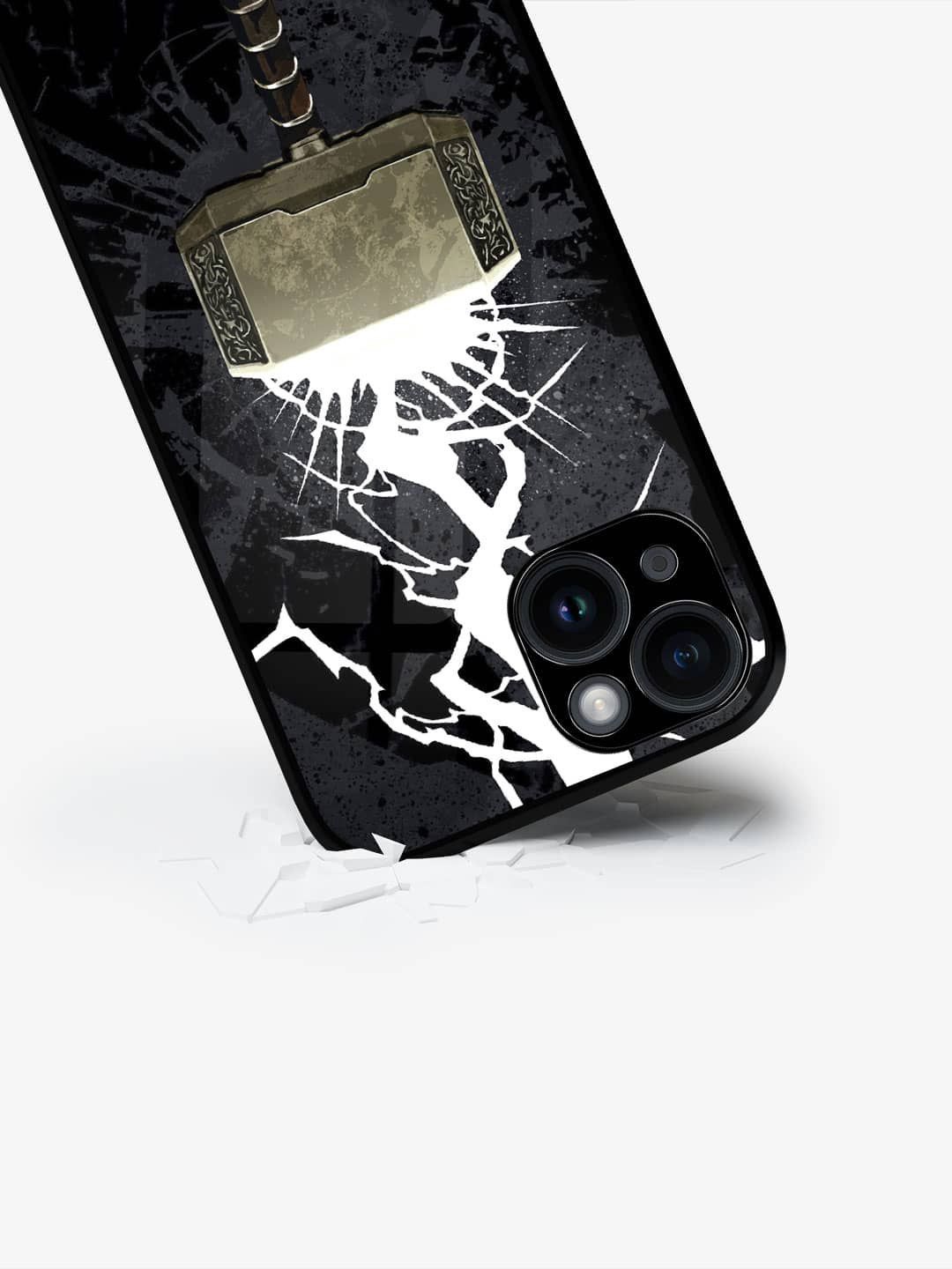 

macmerise Superhero Printed iPhone 15 Back Case Mobile Accessories, Black