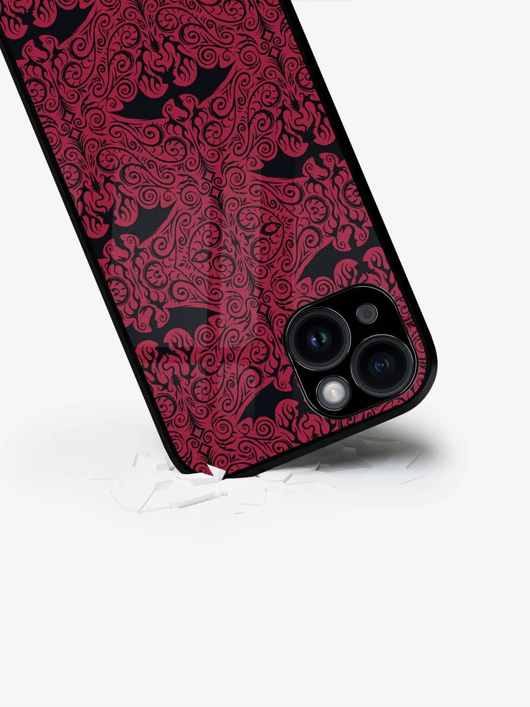 

macmerise Abstract Printed iPhone 15 Plus Back Case Mobile Accessories, Red