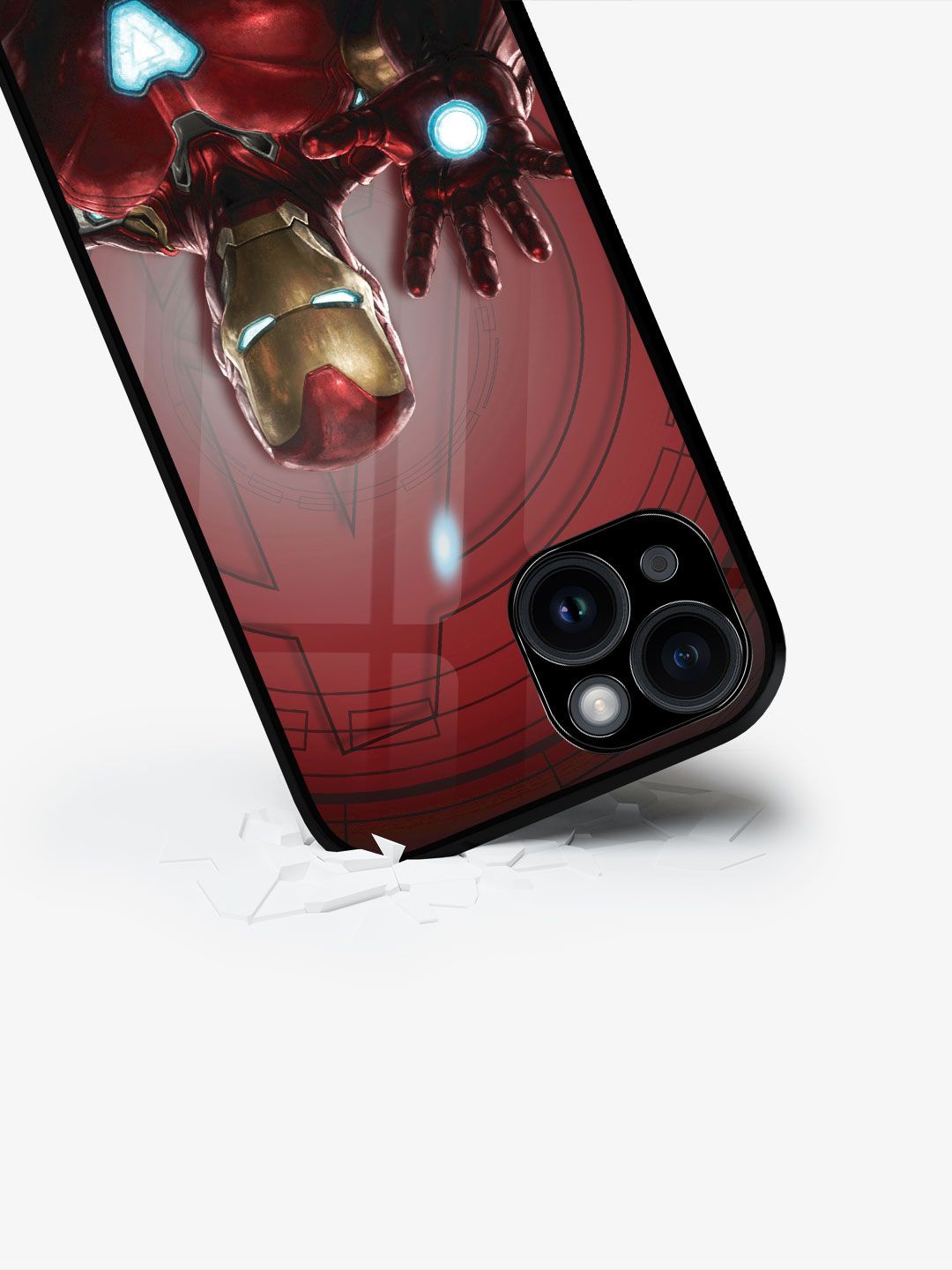 

macmerise Superhero Printed iPhone 15 Back Case Mobile Accessories, Red