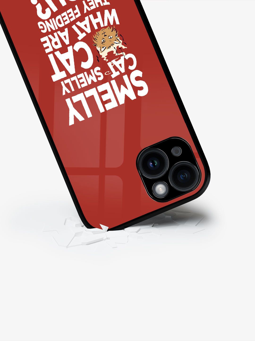 

macmerise Typography Printed iPhone 15 Back Case Mobile Accessories, Red